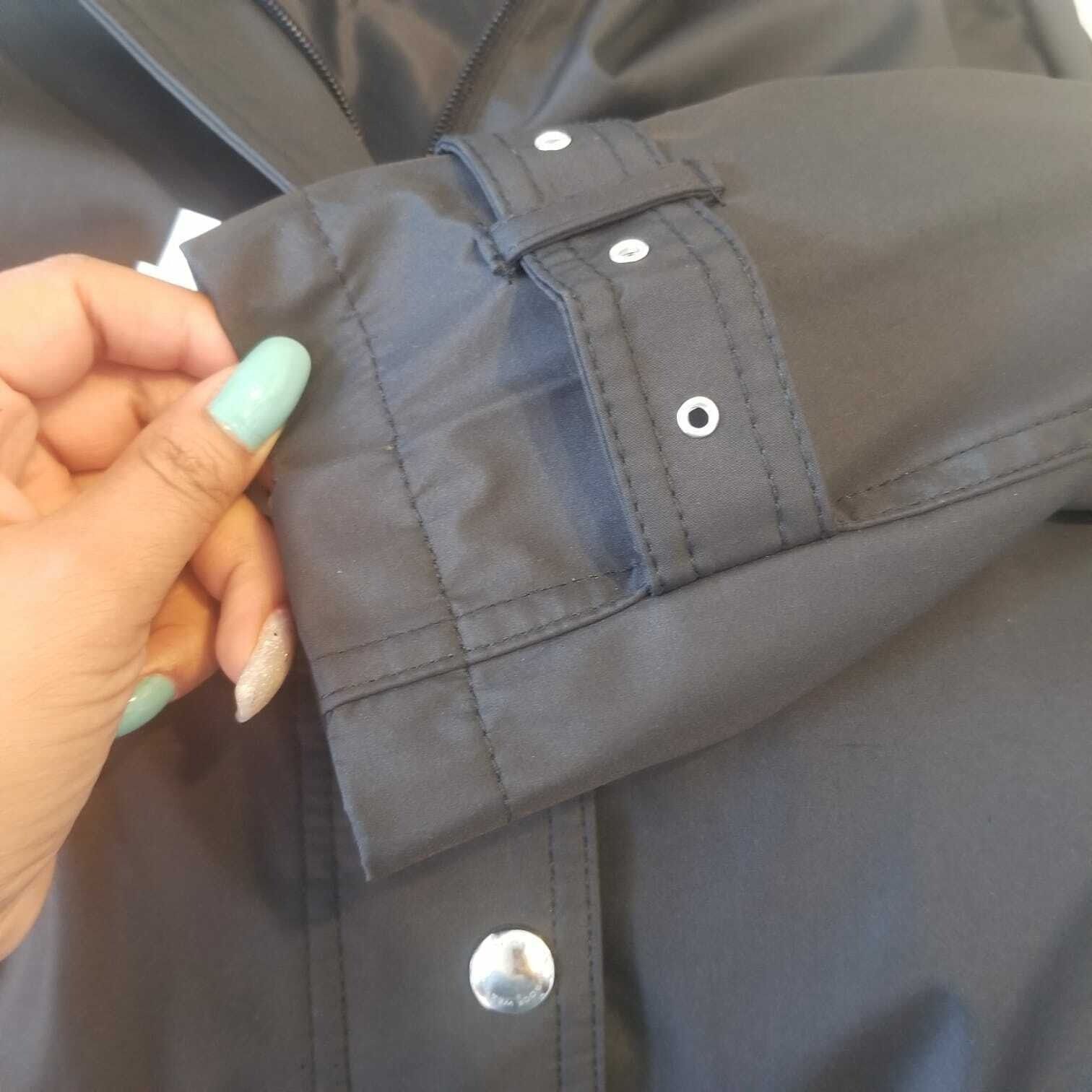 Weatherproof ⭐Black Hooded Raincoat Women's Small Windbreaker Mid-Weight Size S / US 4 / IT 40 - 6 Thumbnail
