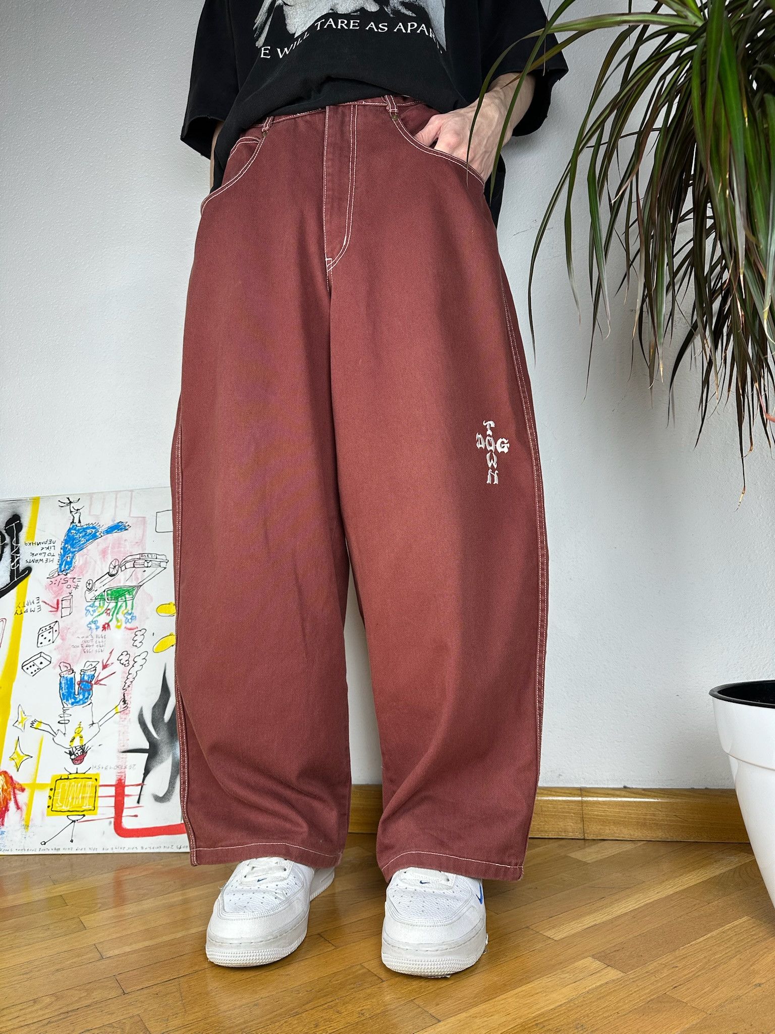 Dogtown Dogtown Baggy Large Pocket Jeans jnco Ecko unltd style Size US 33 - 10 Thumbnail
