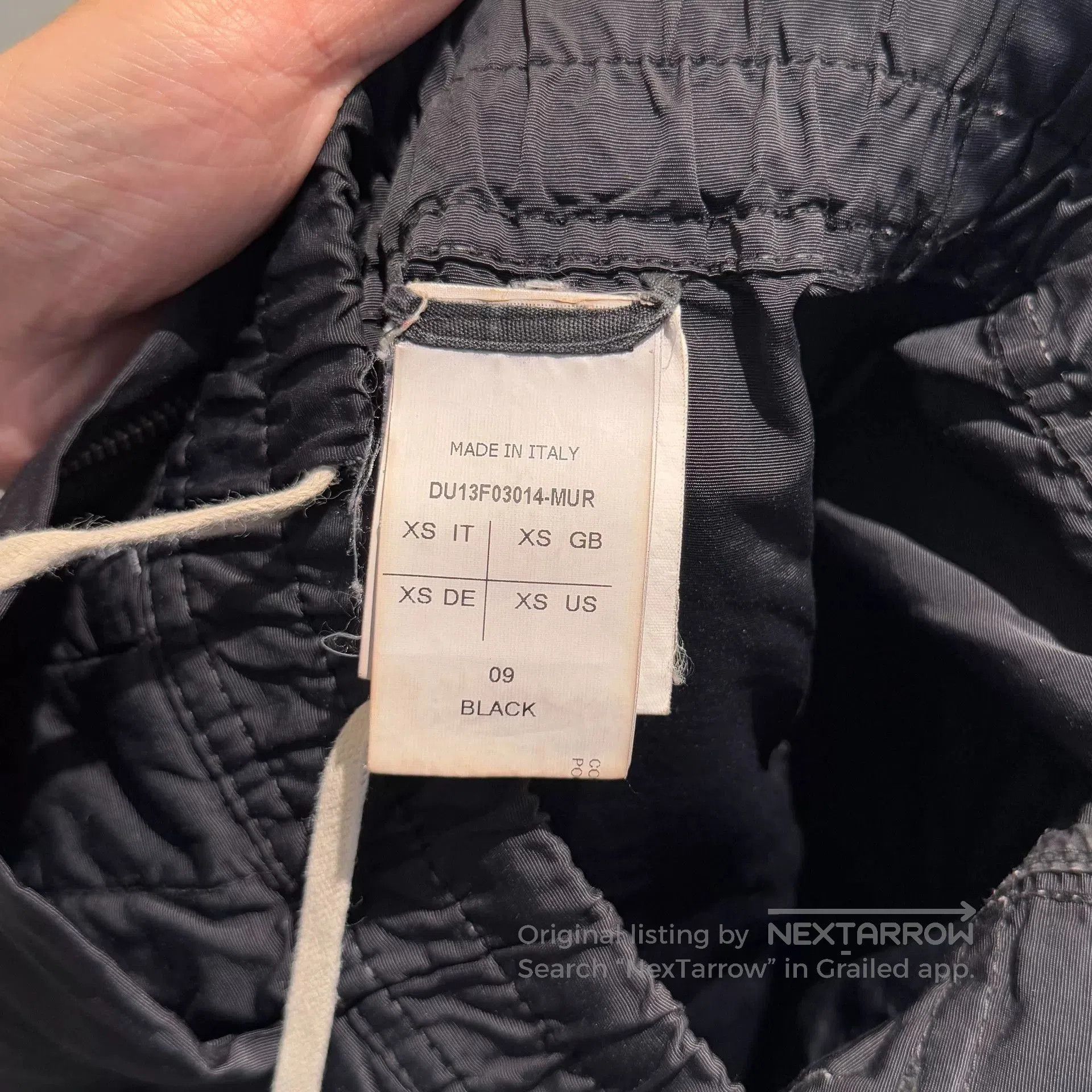 Rick Owens Rick Owens Black Drawstring Shorts. Size US 26 / EU 42 - 6 Thumbnail