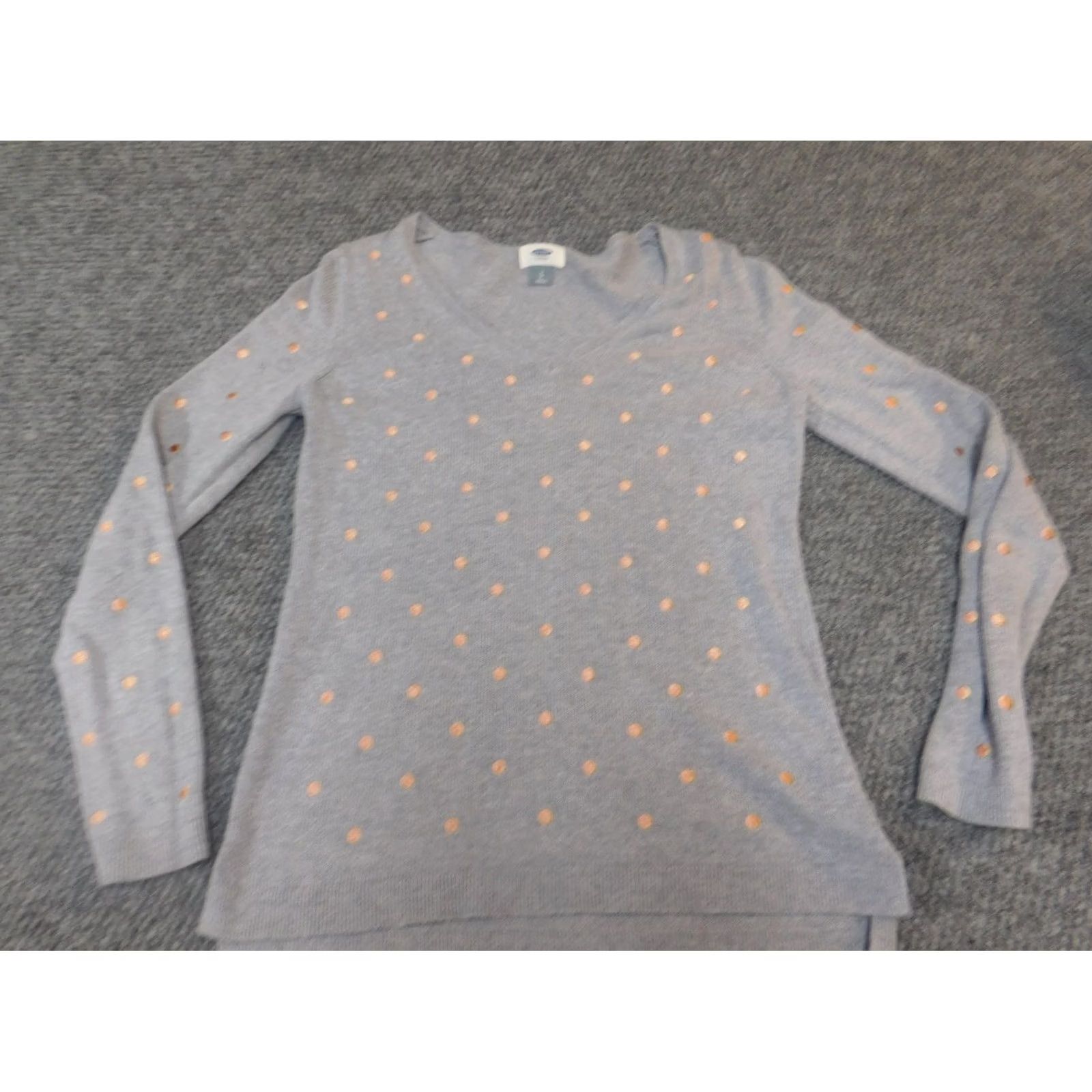 Old Navy Old Navy Womens Sweater Pullover Dolman Sleeve V-Neck Gray S Regular Knit Polyester Rayon Logo Size S / US 4 / IT 40 - 2 Thumbnail