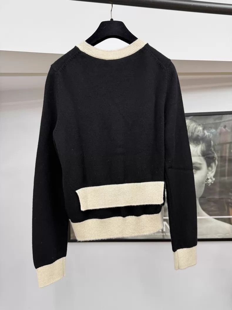 Chanel Chanel 25K black beige cashmere cardigan coat Size XS / US 0-2 / IT 36-38 - 4 Thumbnail