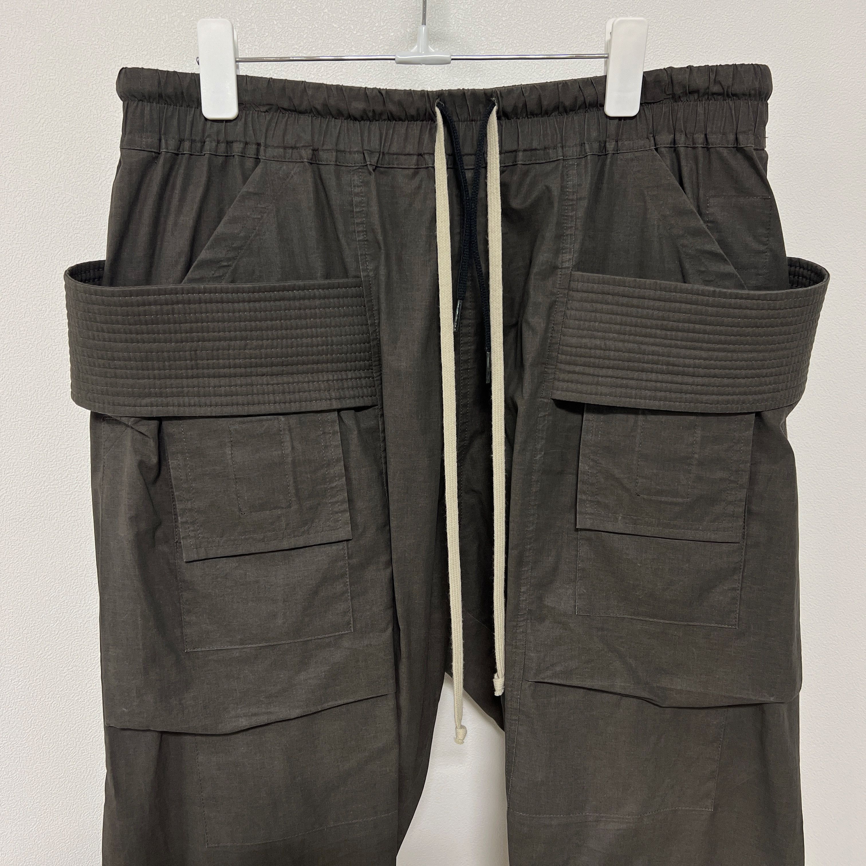 Rick Owens Rick Owens SS22 DRKSHDW Creatch Cargo Cropped Pants DarkDust Size US 36 / EU 52 - 4 Thumbnail