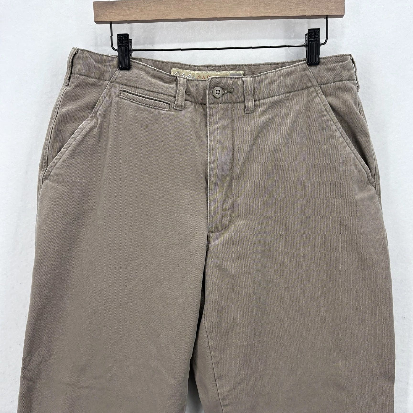 Vintage Cabela's Pants Mens 34x30 Khaki Flannel Lined Chore Casual Workwear Beig e 100% Cotton Straight Leg Pockets Zipper Button Front Mens Size US 34 / EU 50 - 2 Thumbnail