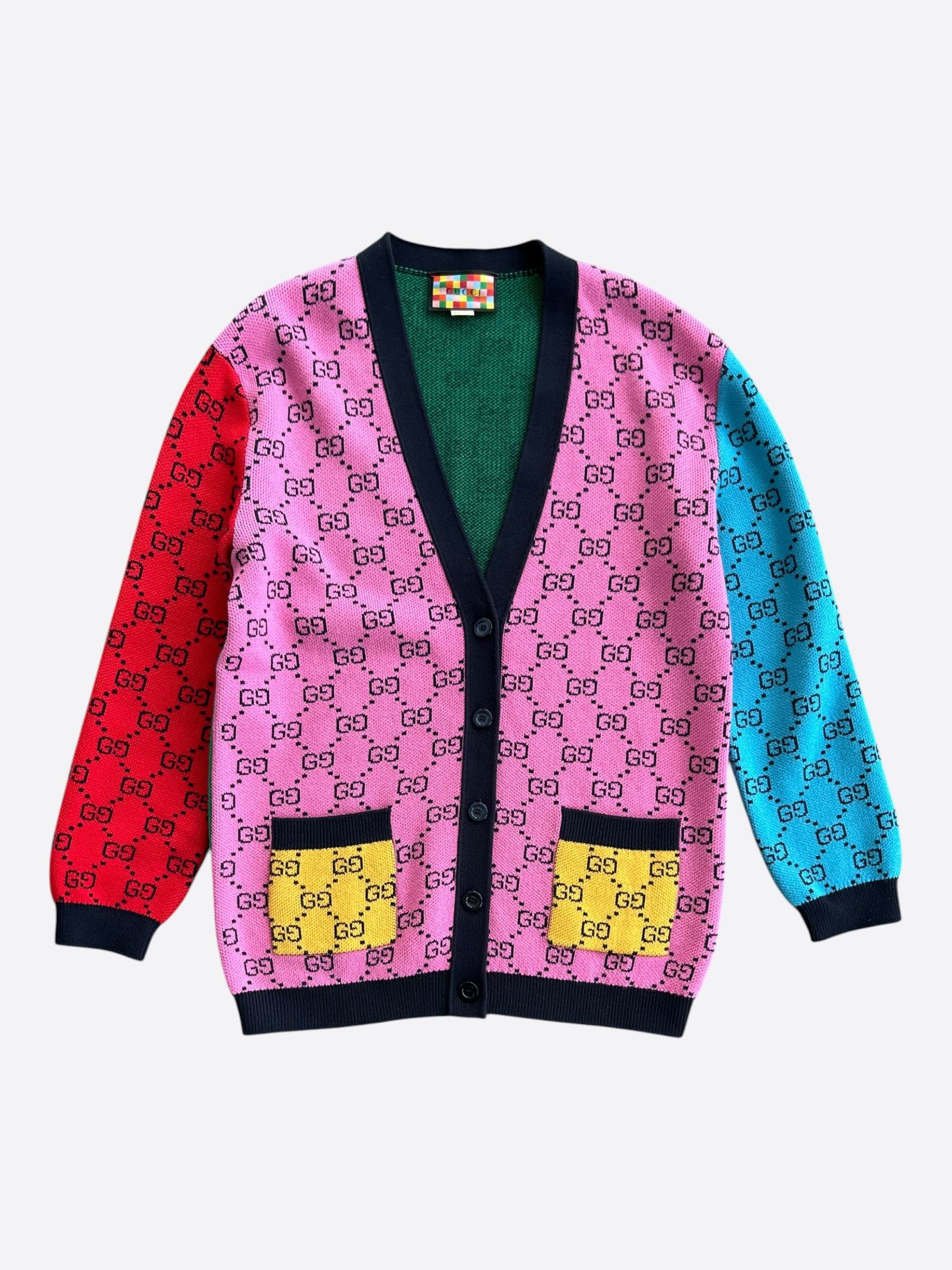 Gucci Gucci Multicolor GG Monogram Cardigan Size US S / EU 44-46 / 1 - 1 Thumbnail