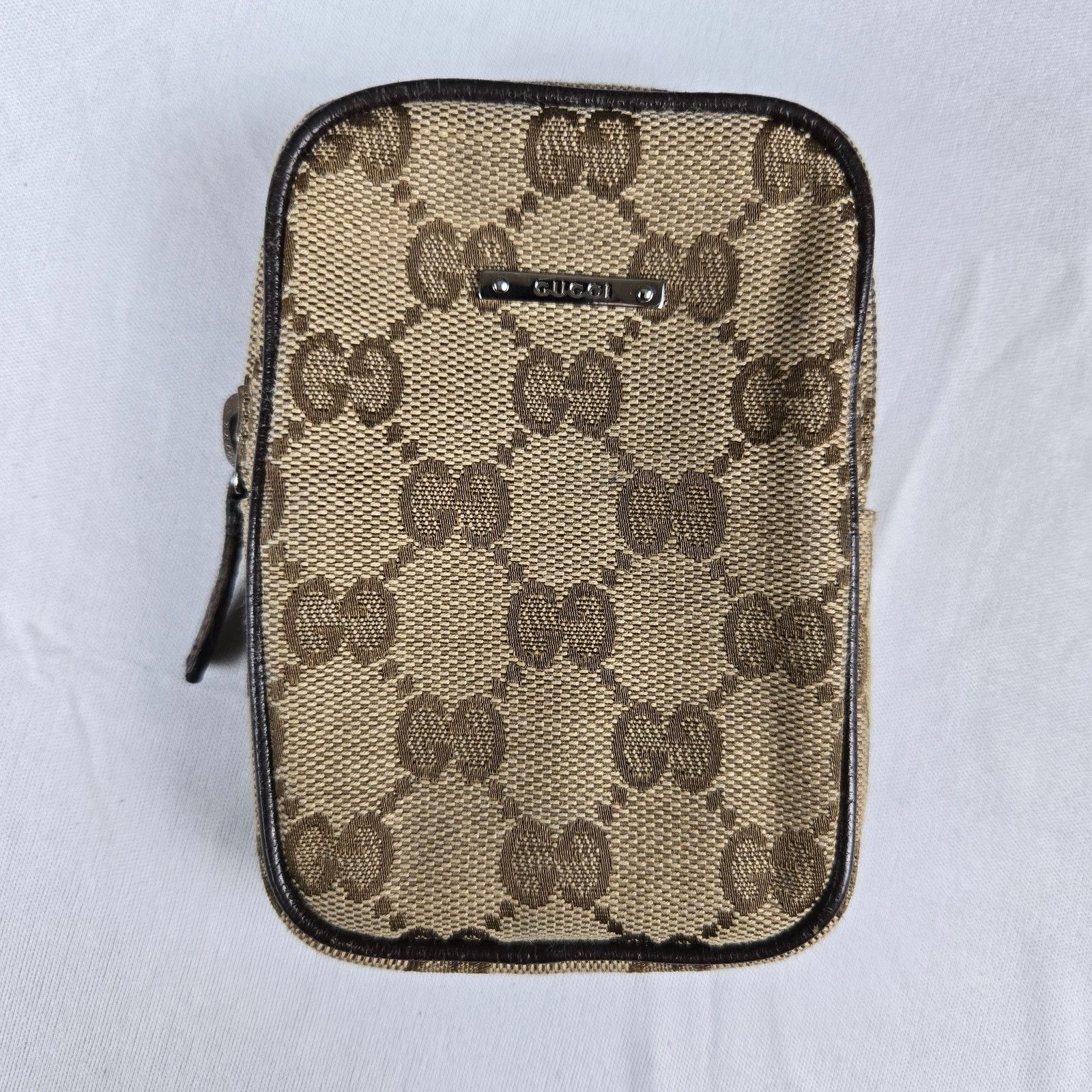 Gucci Gucci Monogram Mini Zip Canvas Pouch Size ONE SIZE - 1 Thumbnail