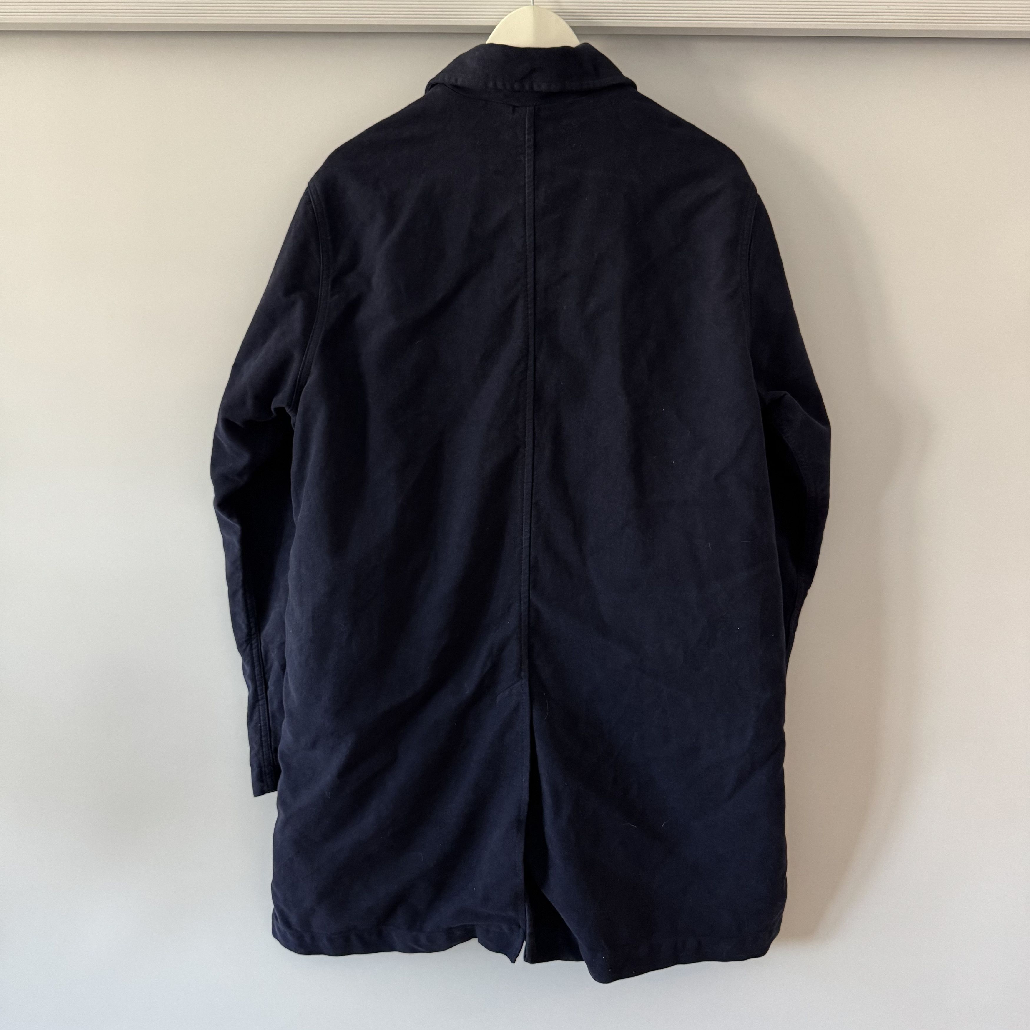 C.O.F. Studio Men's C.O.F Studio Navy Blue Moleskin Cotton Coat Size M Size US M / EU 48-50 / 2 - 4 Thumbnail