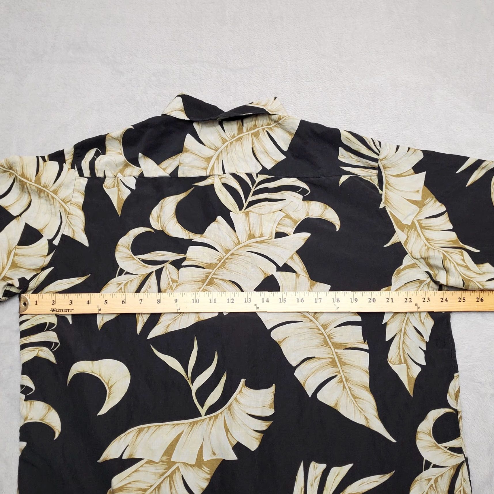 Vintage Caribbean Shirt Men L Black Floral Hawaiian Washable Silk Linen Blend Casual Shirt Size US L / EU 52-54 / 3 - 5 Thumbnail