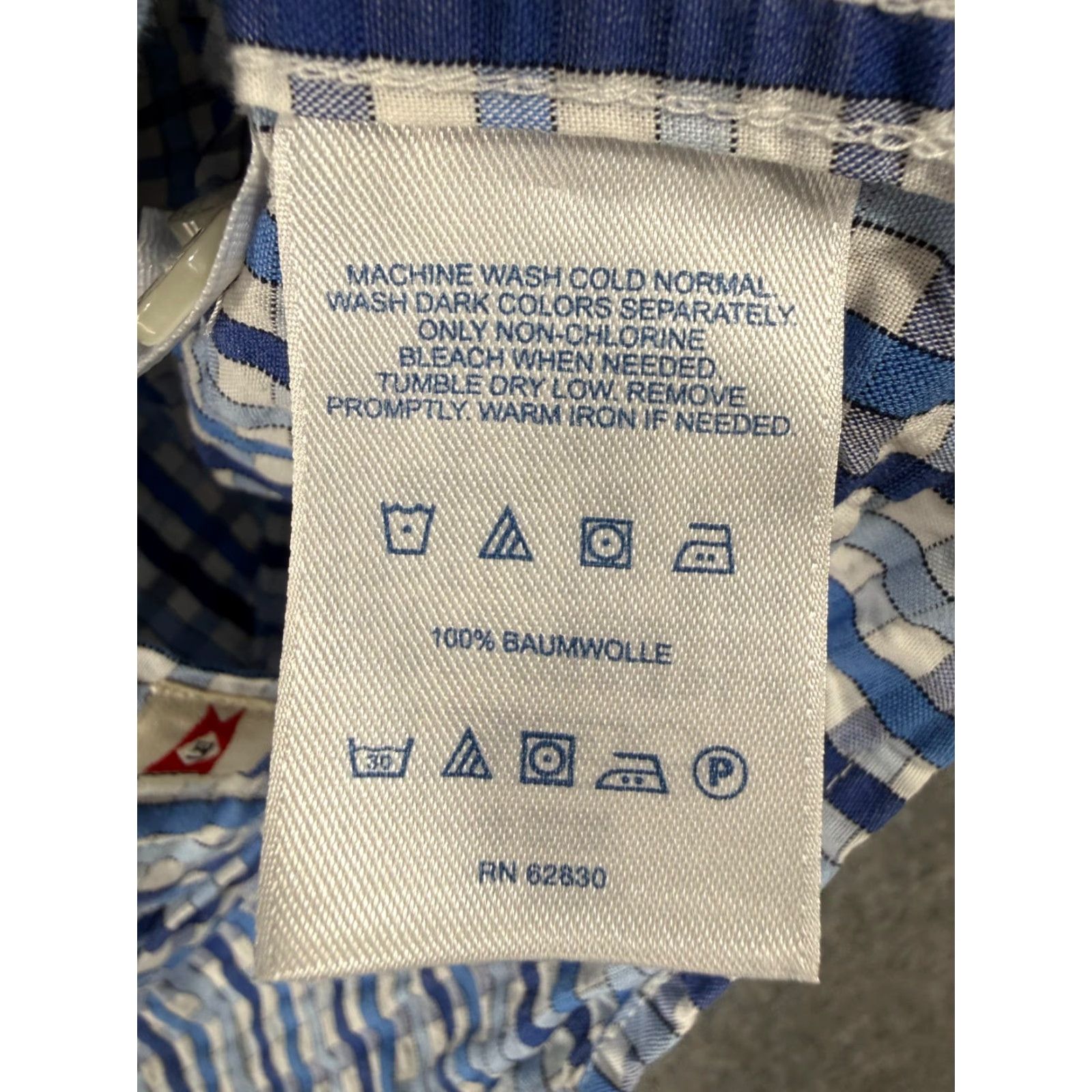 Lands' End Lands' End Camp Shirt Mens M White Blue Plaid Seersucker Traditional Fit Shirt Short Sleeve Button-Up Casual Travel Mens Size US M / EU 48-50 / 2 - 6 Thumbnail