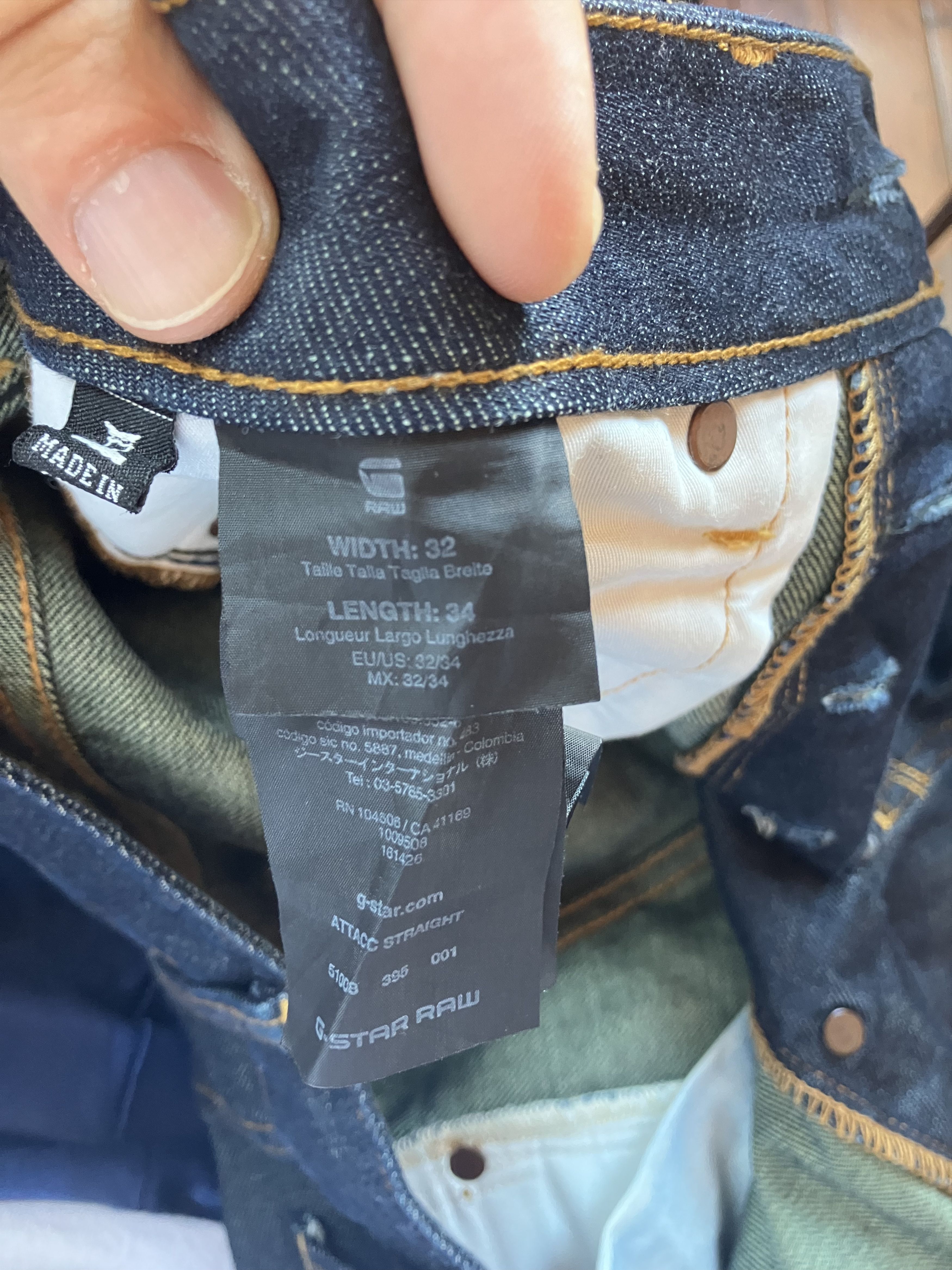 G-Star G-star Attacc Straight Denim Jeans Size US 32 / EU 48 - 3 Thumbnail