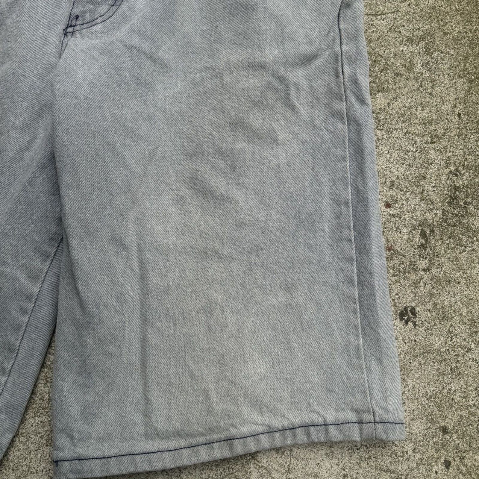 JNCO VINTAGE Y2K BOSS BAGGY FADED THRASHED DENIM JEAN SHORTS Size US 32 / EU 48 - 5 Thumbnail