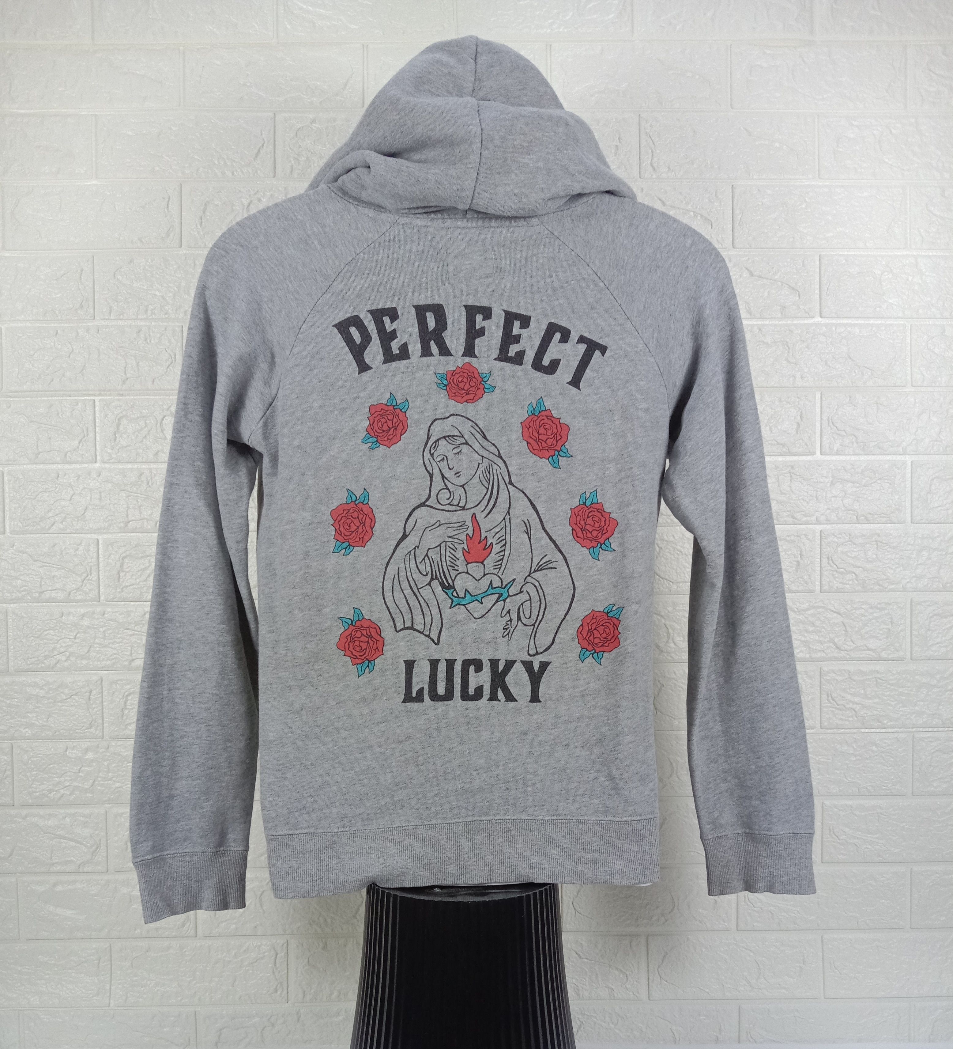 Vintage Virgin Mary Roses Perfect Lucky Hoodie Sweatshirt