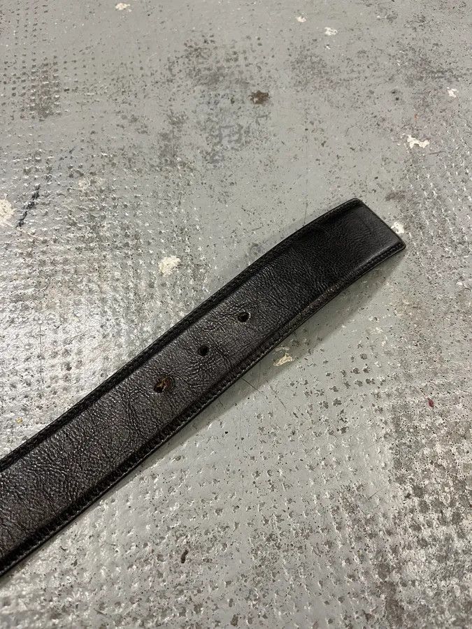 Yves Saint Laurent FW2003 Yves Saint Laurent Golden YSL Logo Buckle Black Leather Belt Size ONE SIZE - 7 Thumbnail