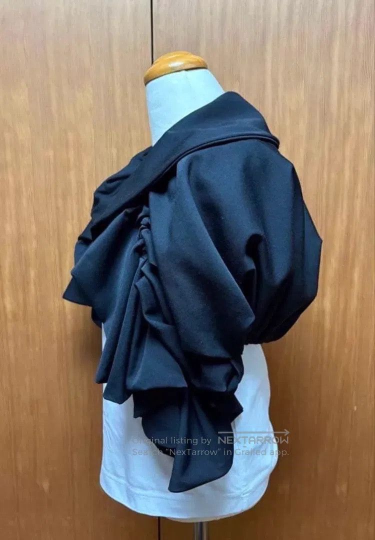 Comme des Garcons Comme des Garcons Black Wool Ruffle Collar Bolero Size S / US 4 / IT 40 - 3 Thumbnail
