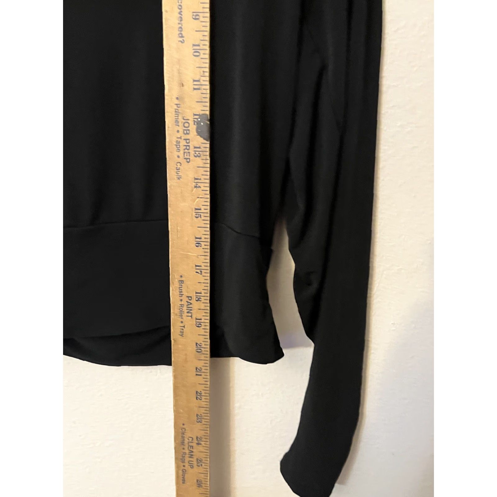 Express Express Blouse Women XS Cropped Long Sleeve Tie Waist V-Neck Black Balloon Sleeve, Solid, Wrap Front, Lightweight, All Seasons, Express brand, Size XS Size XS / US 0-2 / IT 36-38 - 4 Thumbnail