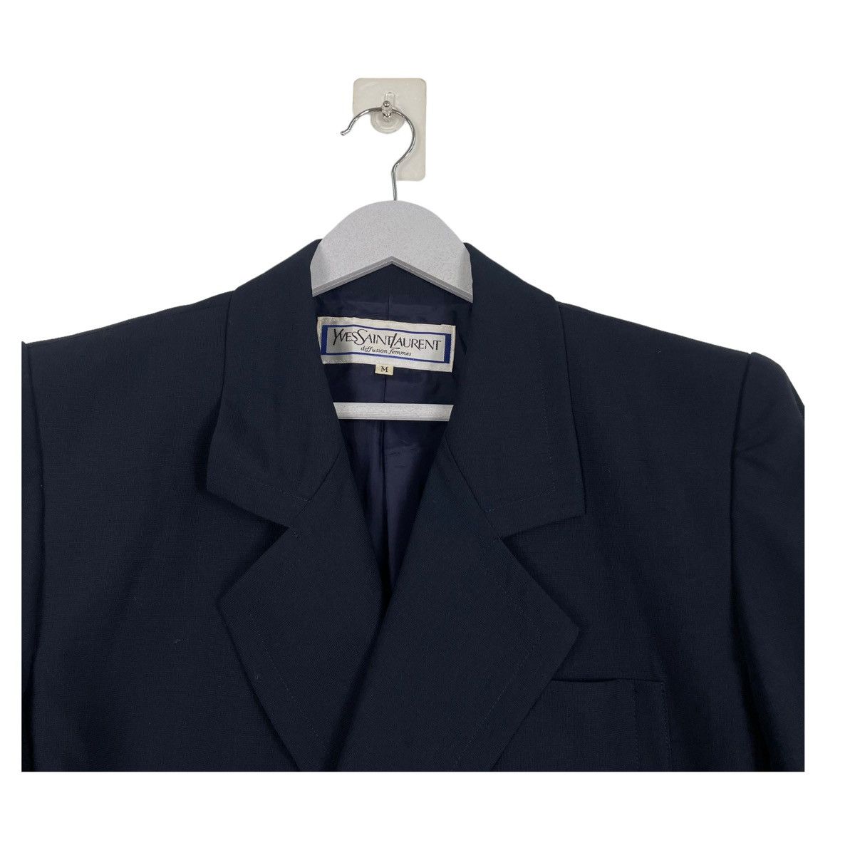 Vintage × Yves Saint Laurent 💥YVES SAINT LAURENT NAVY COAT BLAZER JACKET Size M / US 6-8 / IT 42-44 - 4 Thumbnail