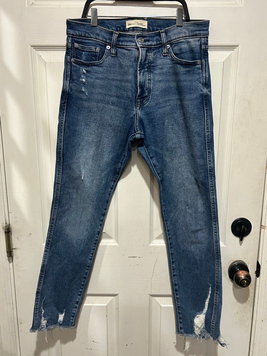 Gap Women's Gap Blue High Rise Slim Straight Jeans Size 30 Size 30" / US 8 / IT 44 - 3 Thumbnail