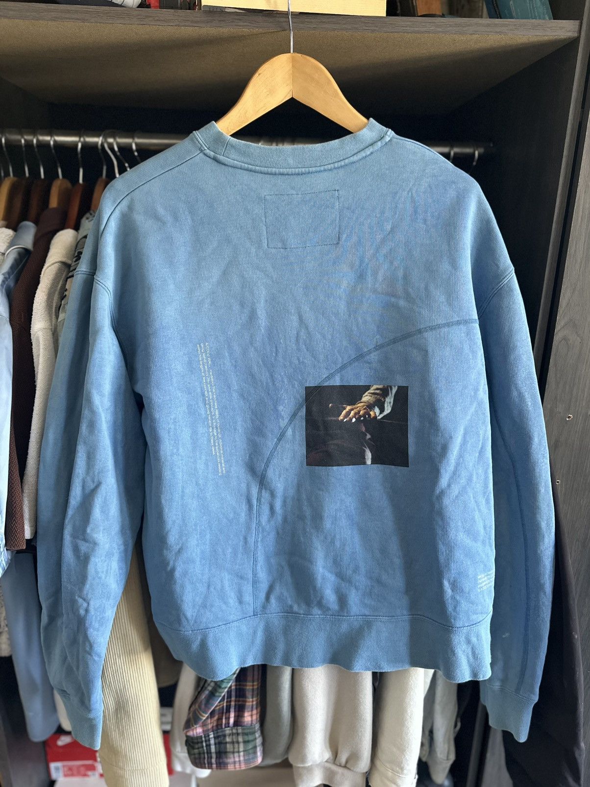 A-COLD-WALL* A-COLD-WALL Men’s Medium Blue Graphic Logo Pullover Crewneck Size US M / EU 48-50 / 2 - 6 Thumbnail