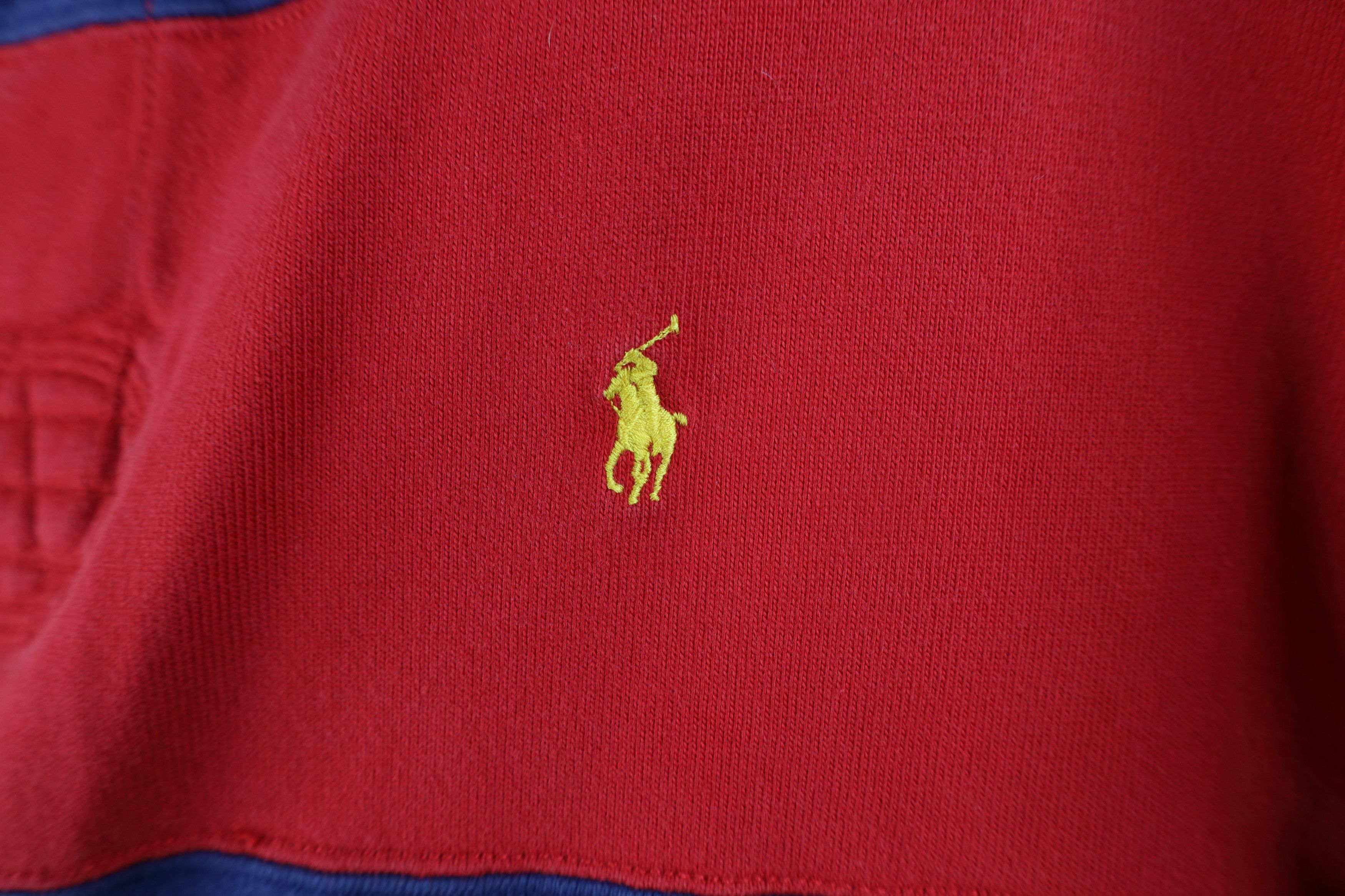 Ralph Lauren × Vintage Vintage 90s Ralph Lauren Long Sleeve Rugby Polo Striped Size US L / EU 52-54 / 3 - 4 Thumbnail