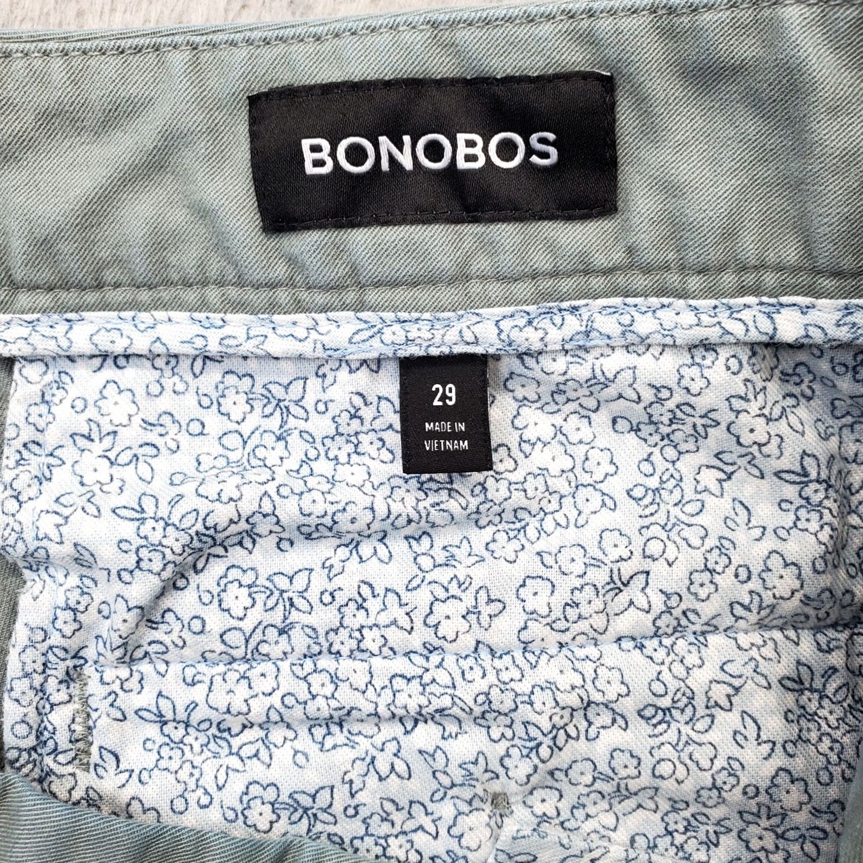 Bonobos Bonobos Chino Shorts Women's 29 Green Cotton Regular Low Waist Slash Pockets Summer 29 Womens Size 29" - 6 Thumbnail