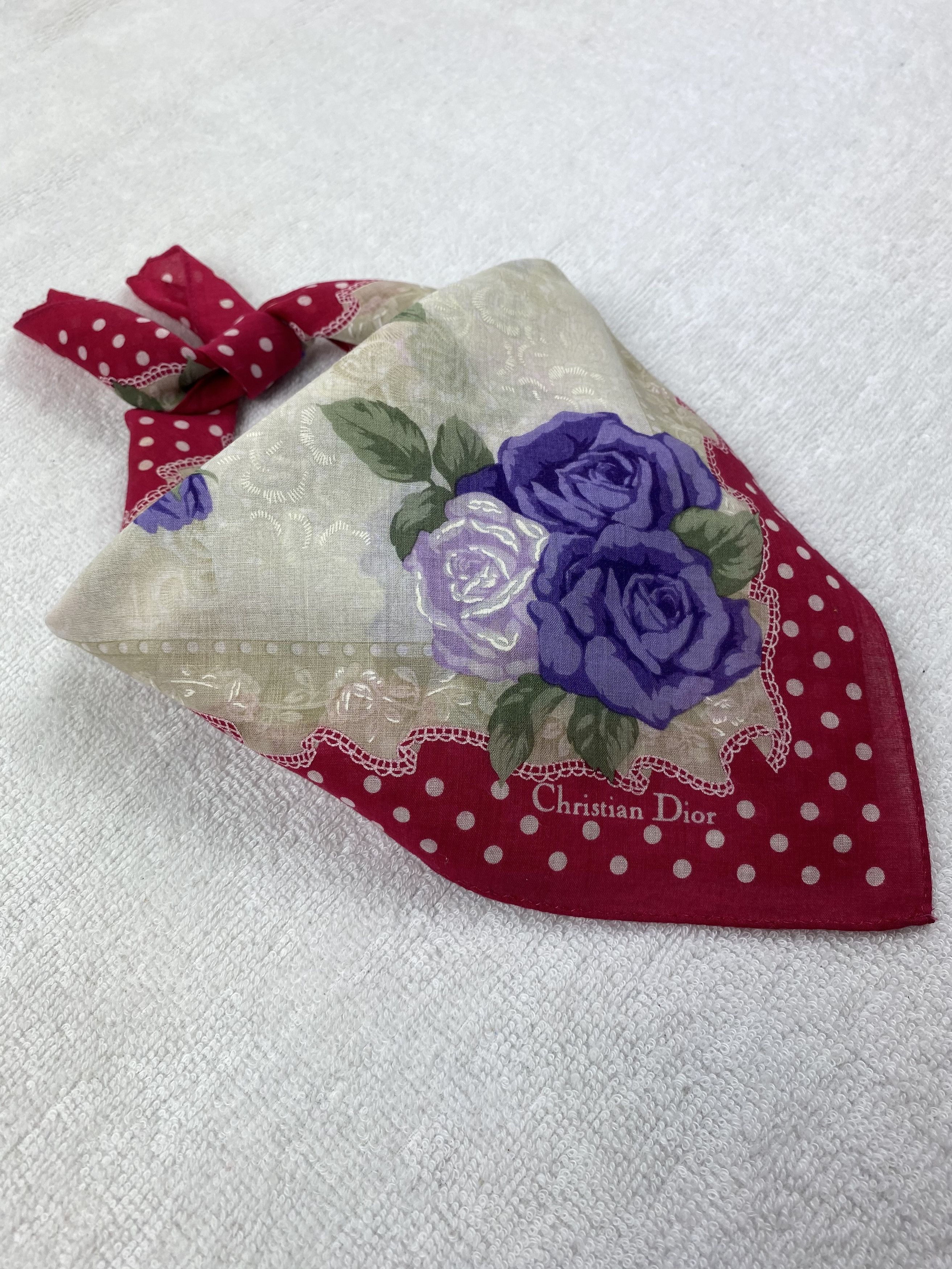 Vintage Christian DIor Handkerchief / Bandana / Neckerchief Size ONE SIZE - 2 Thumbnail