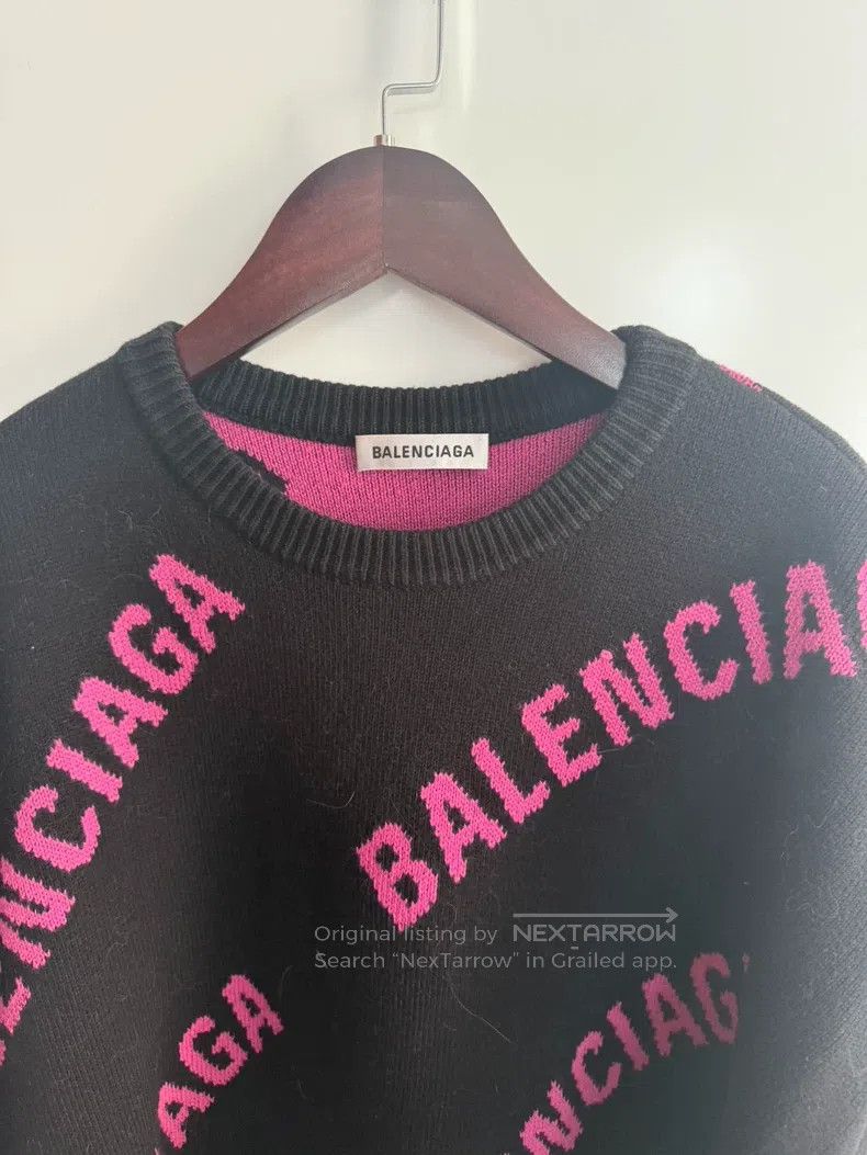 Balenciaga Balenciaga Classic Pink and Black Color Sweater Size US S / EU 44-46 / 1 - 2 Thumbnail