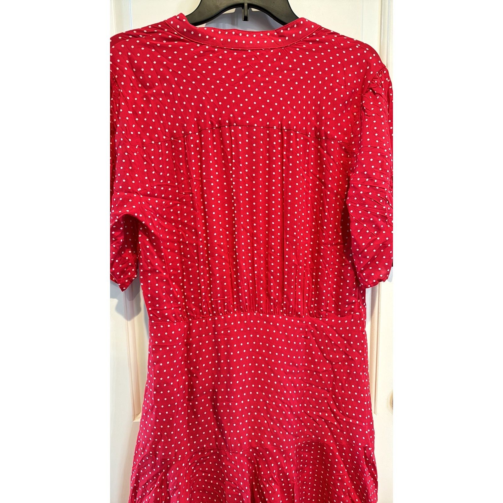 Free People Free People Pipa Short Sleeve retro mini dress red polka dot Size L / US 10 / IT 46 - 10 Thumbnail
