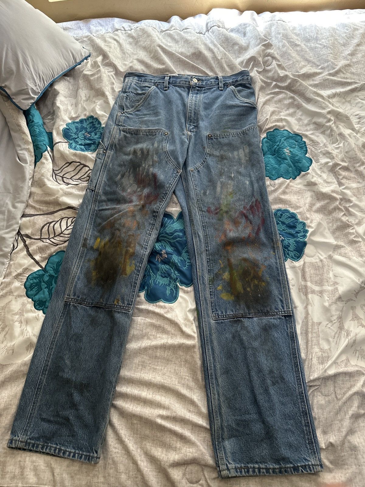 Carhartt × Vintage Carhartt Double Knee Paint Splatter Size US 30 / EU 46 - 1 Thumbnail