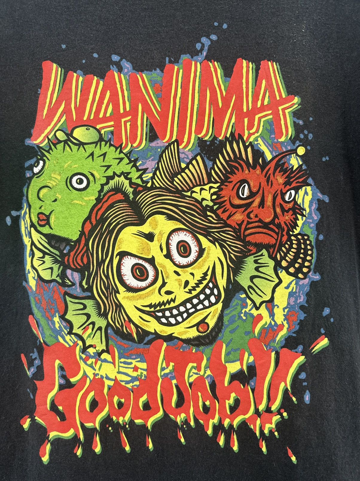 Band Tees Thrashed Manina Good Job Release Party Punk Horror Faded Tee Size US L / EU 52-54 / 3 - 3 Thumbnail