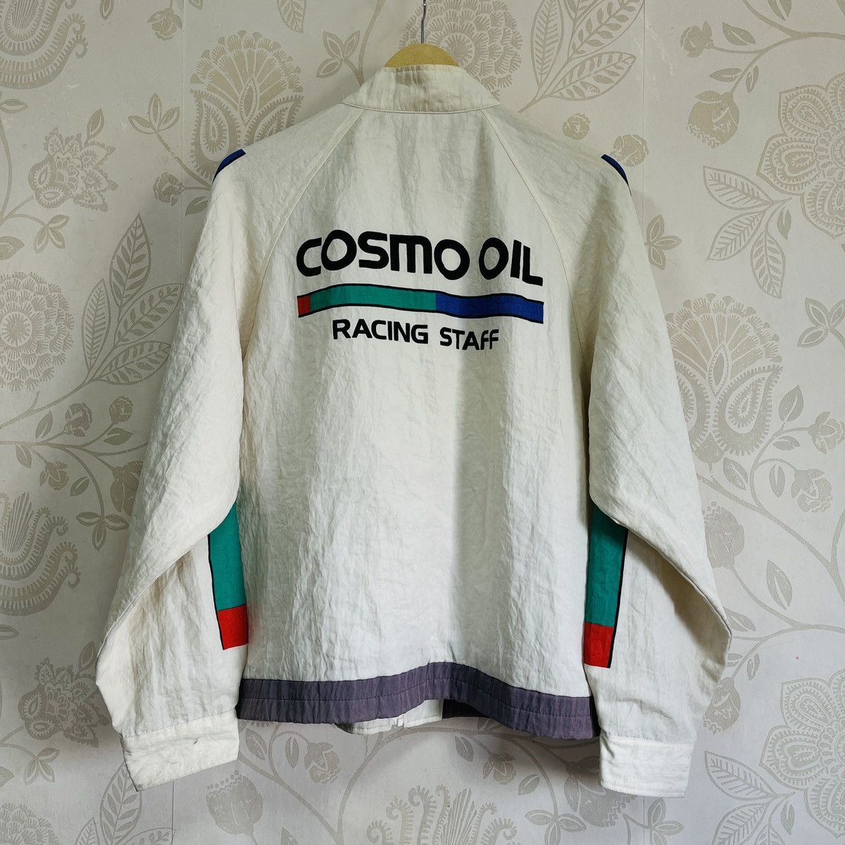 Japanese Brand Vintage 80s Cosmo Oil Racing Staff Bomber Jacket Size US L / EU 52-54 / 3 - 3 Thumbnail