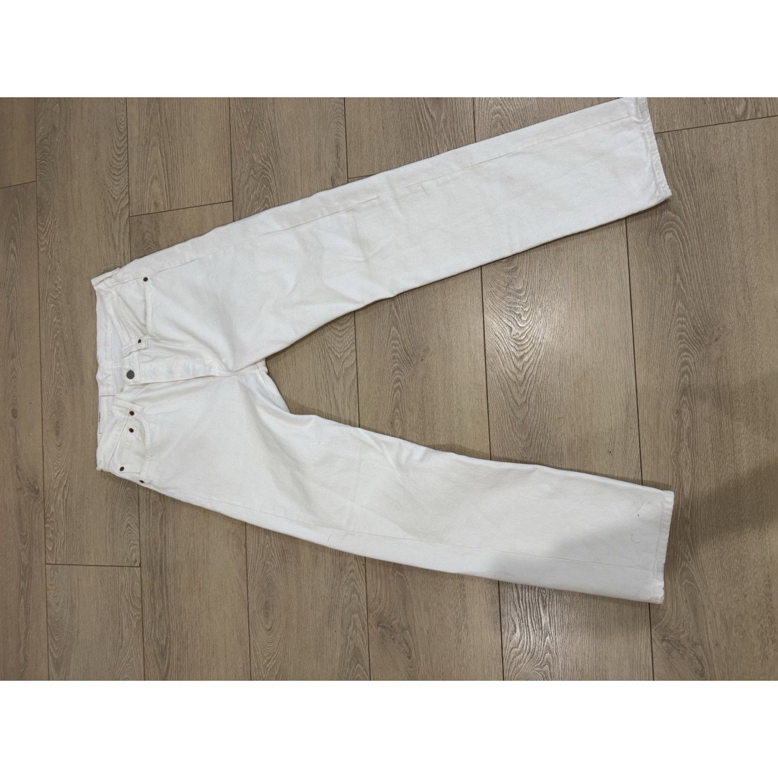 DENIM TEARS Denim Tears x Levi's 501 Button Fly Big E Jeans White Size US 33 - 3 Thumbnail