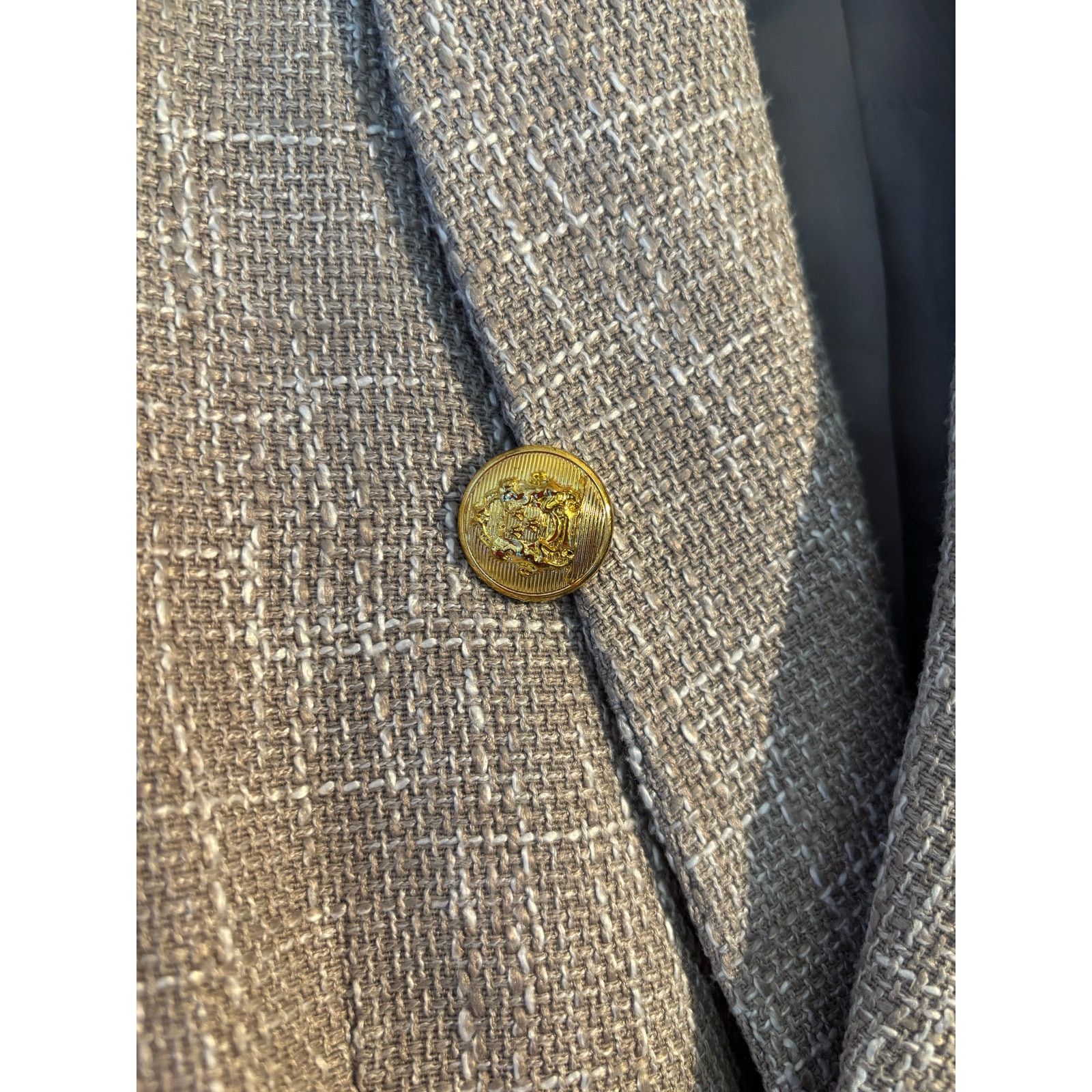 The Unbranded Brand Tweed Double-Breasted Blazer - Size Medium Size M / US 6-8 / IT 42-44 - 4 Thumbnail