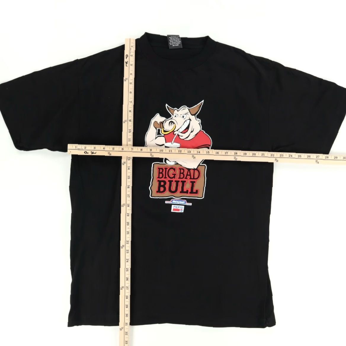 Vintage VTG American Thunder Big Bad Bull Dairy Mart Solid T-Shirt Black Men's XL Size US XL / EU 56 / 4 - 3 Thumbnail