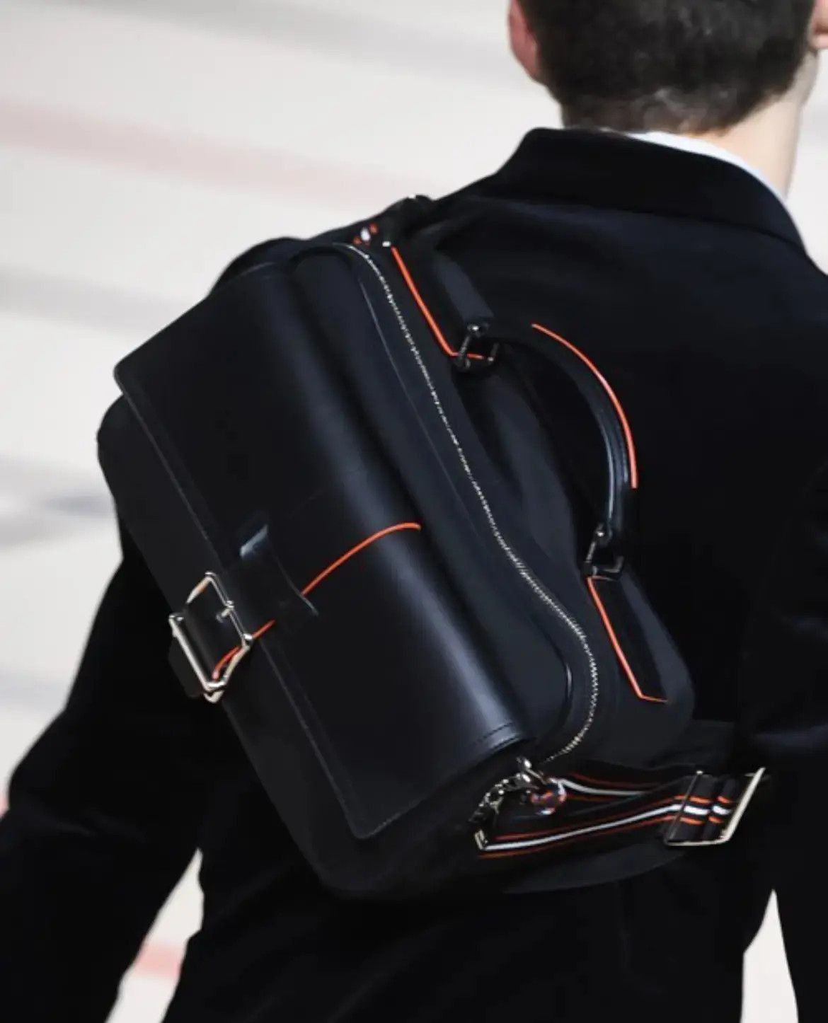 Dior Homme 17Aw Stripe Leather Joint Messager Bag