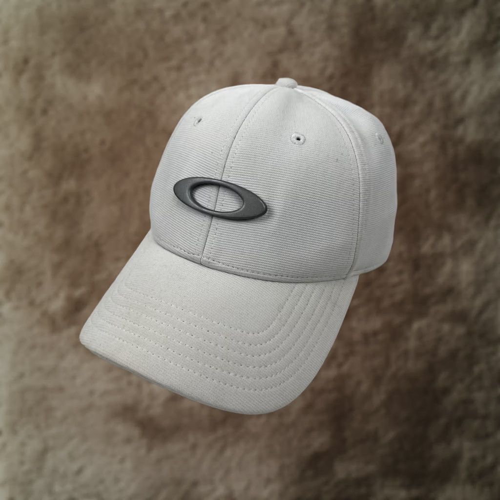 Oakley Oakley Hat Cap Fitted Mens XL White Classic Low Flex Stretch Fit Baseball Y2K Size ONE SIZE - 1 Thumbnail