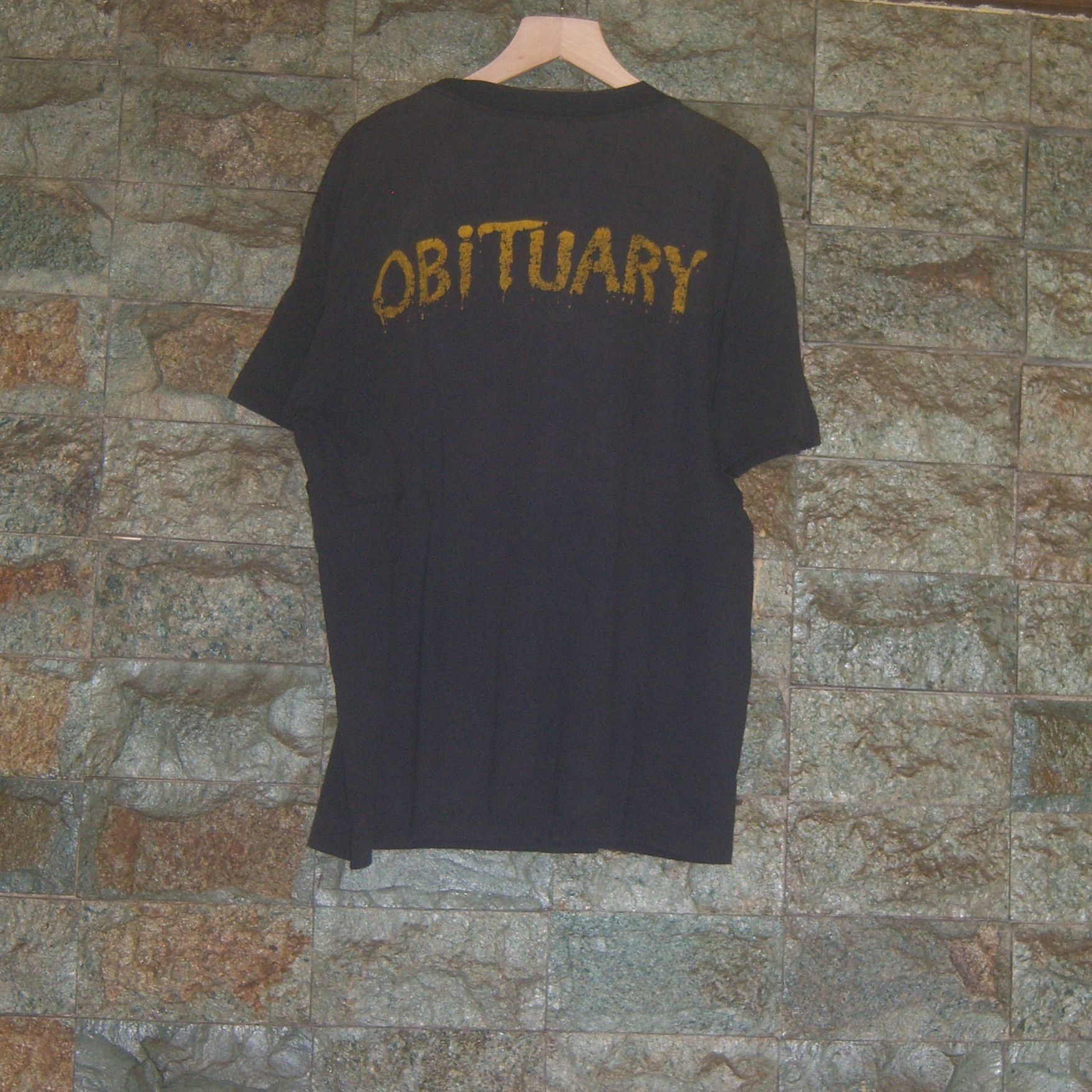 Band Tees × Vintage 90s Obituary Cause Of Death Europe Size US L / EU 52-54 / 3 - 15 Thumbnail