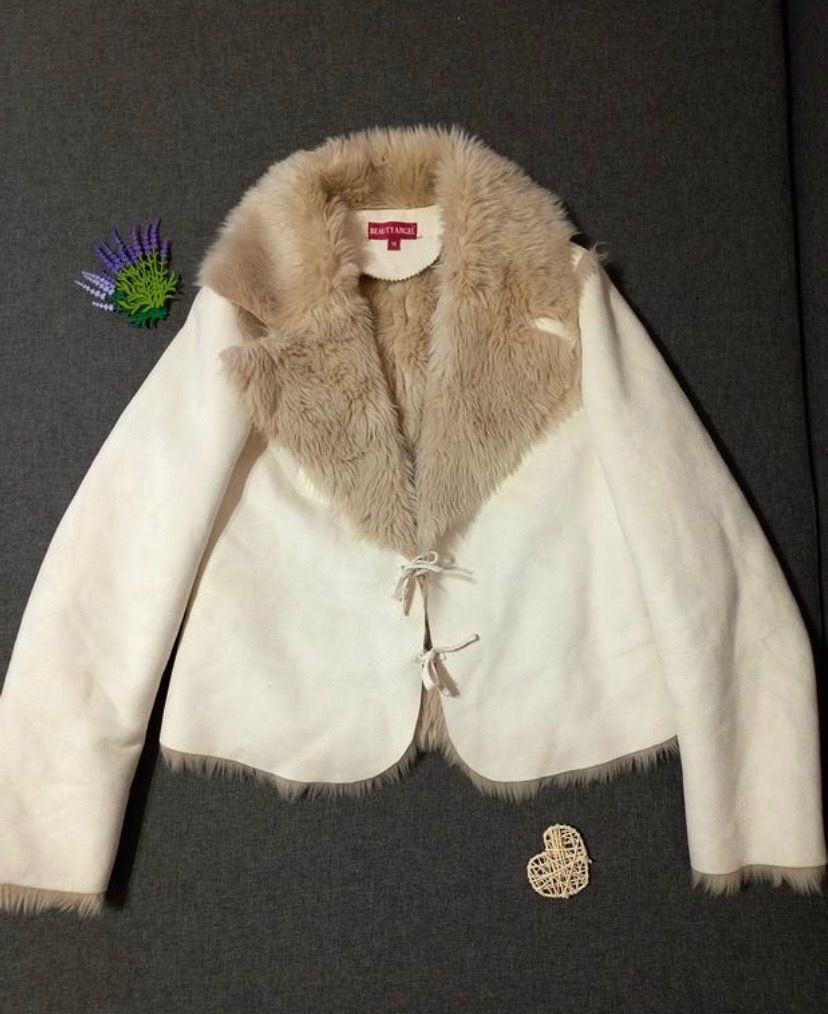 Pre-owned Archival Clothing X Beauty Beast Japanese Vintage Fur Archive Bandage Jacket In Beige
