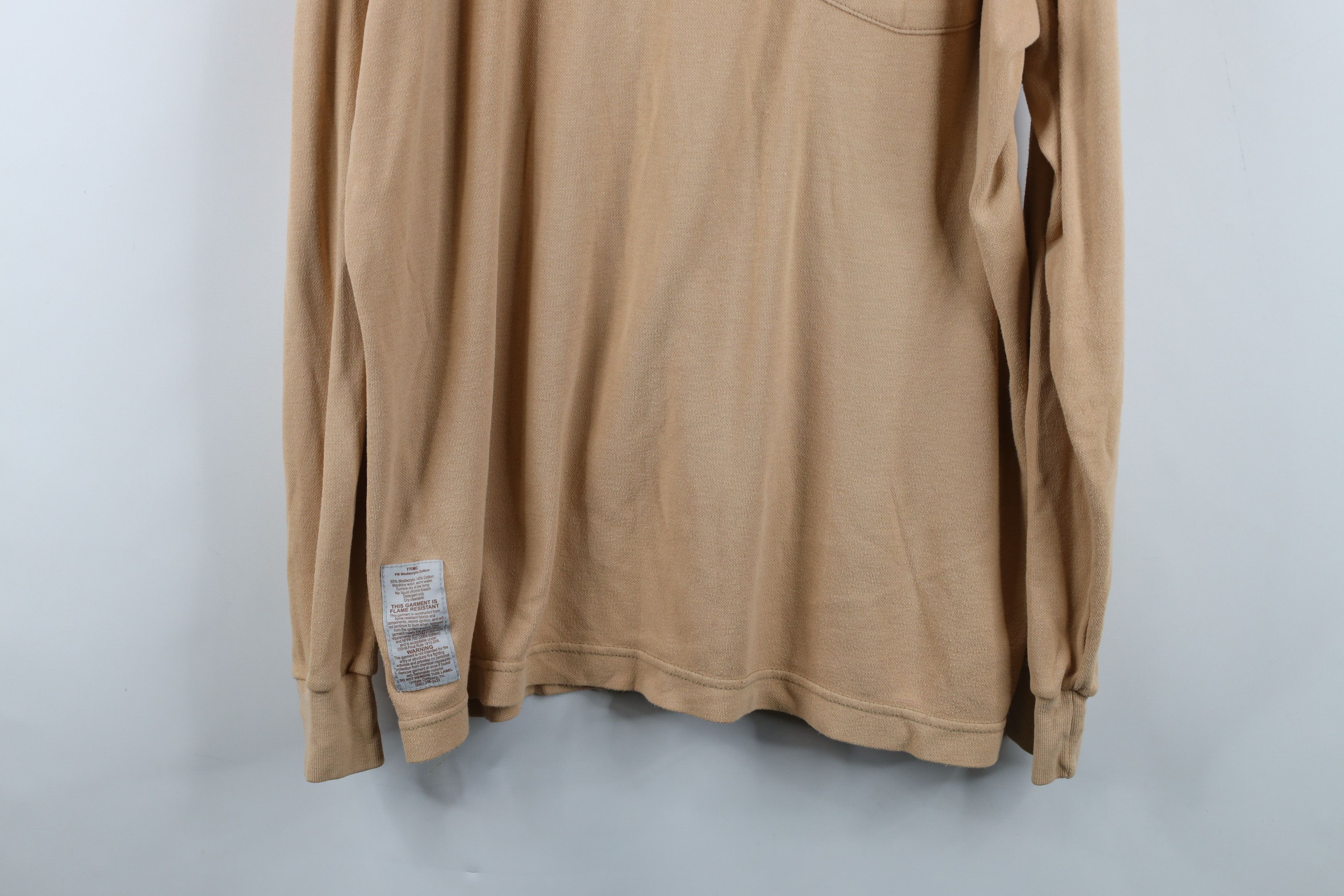 Vintage Tyndale FR Flame Resistant Thermal Henley T-Shirt Beige USA Size US XL / EU 56 / 4 - 3 Thumbnail