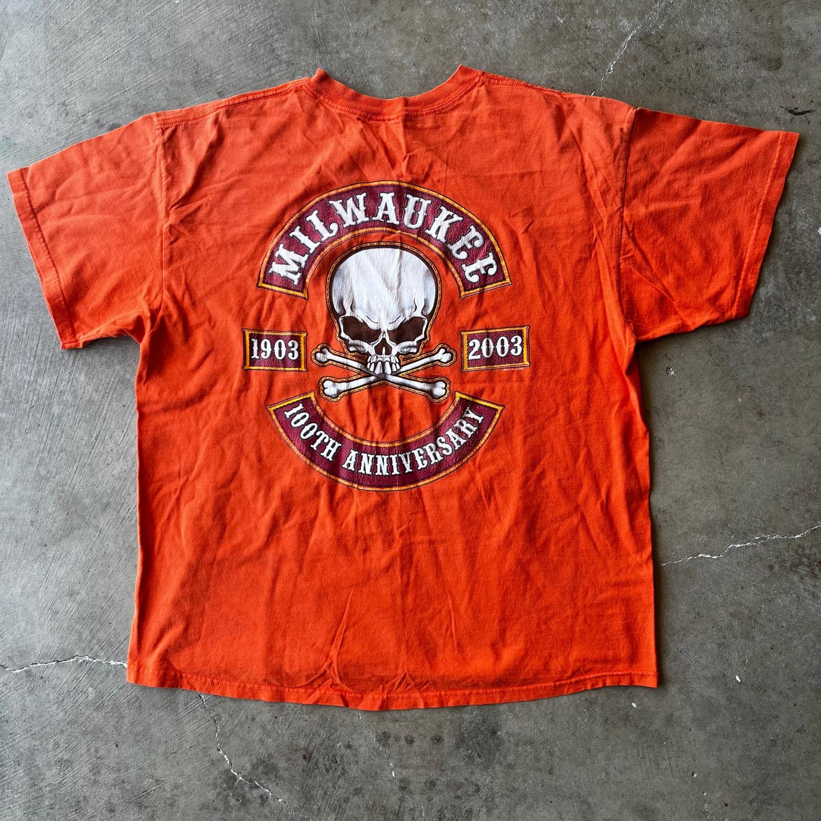 Vintage VINTAGE MILWAUKEE 100TH ANNIVERSARY BIKER SHIRT TEE MENS XL Size US XL / EU 56 / 4 - 2 Thumbnail