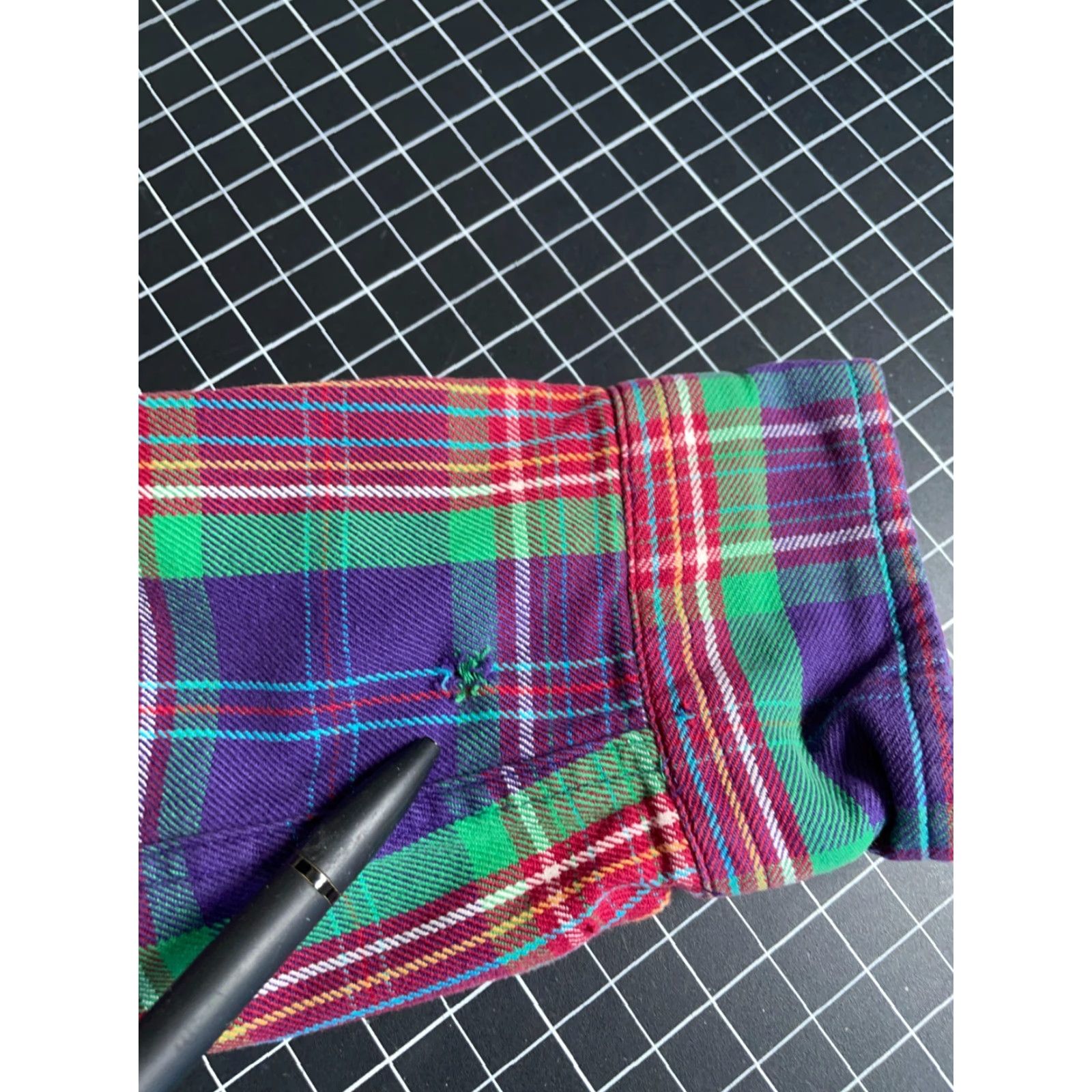 Ralph Lauren Ralph Lauren Workshirt Shirt Mens Medium Purple Plaid Flannel Button-Down Collar Casual Size US M / EU 48-50 / 2 - 4 Thumbnail