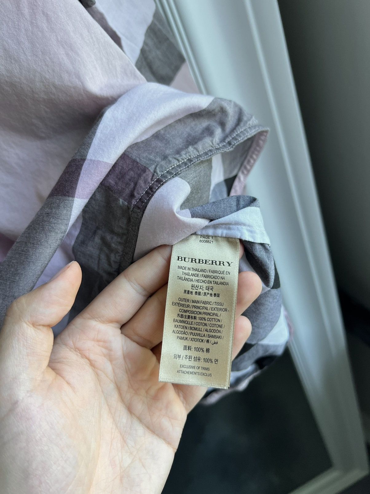 Burberry Burberry Pink House Check Cotton Shirt Grandad Collar Size M Size M / US 6-8 / IT 42-44 - 12 Thumbnail