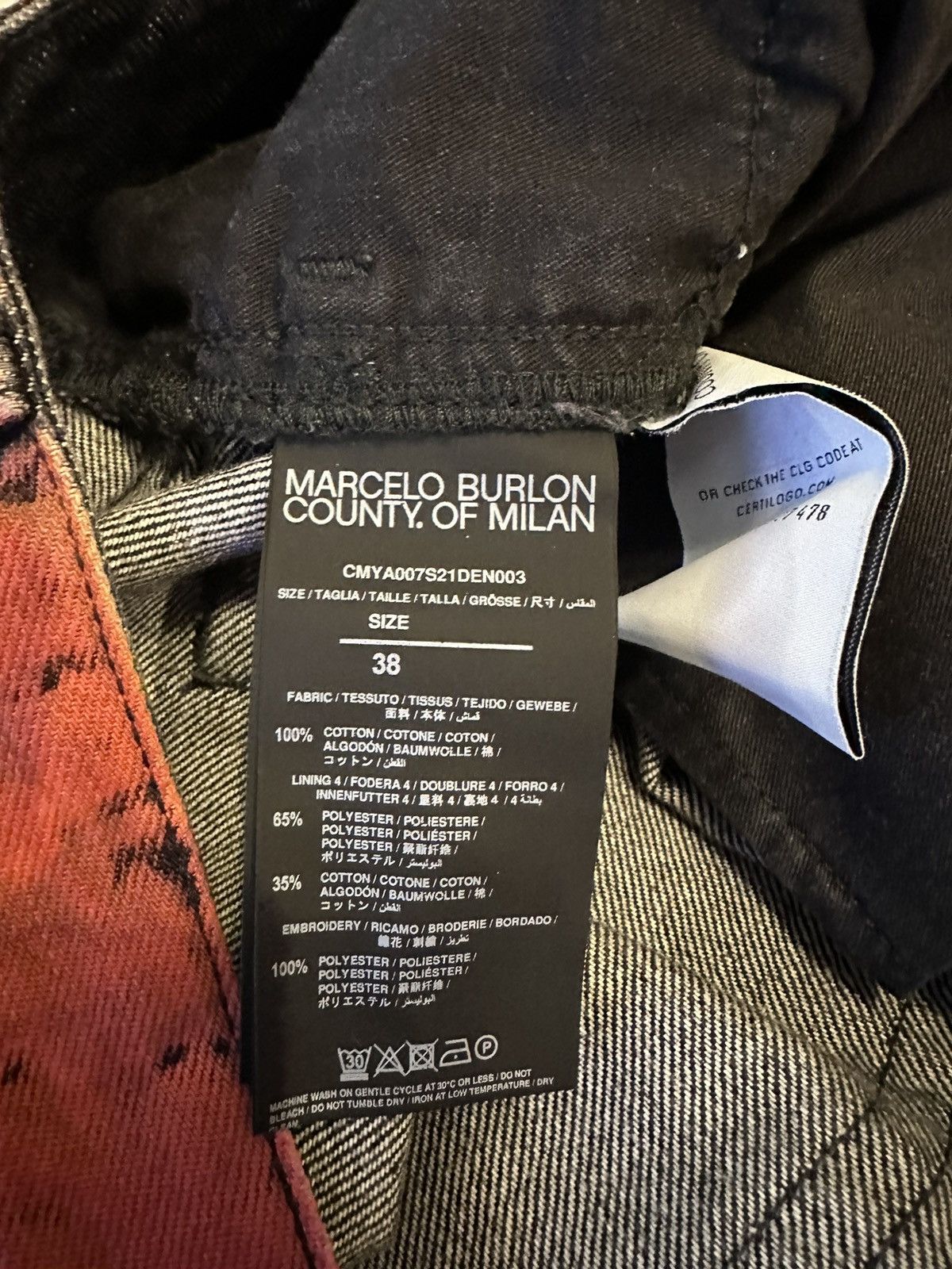 Marcelo Burlon Marcelo Burlon County of Milan Flame Print Jeans Size US 38 / EU 54 - 9 Thumbnail