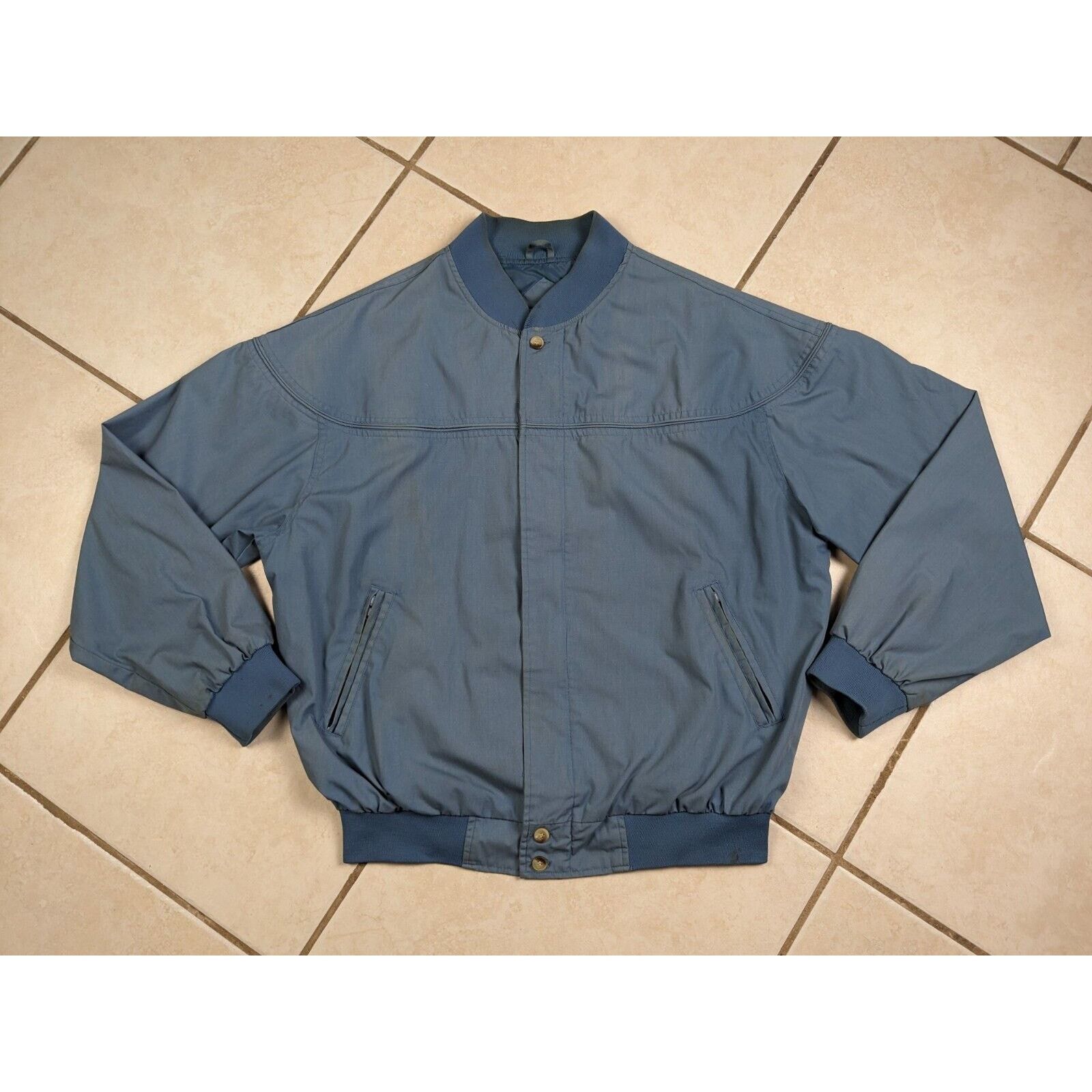 Other Vtg Original Windbreaker Mens Jacket L Blue Coat Bomber Size US L / EU 52-54 / 3 - 1 Thumbnail