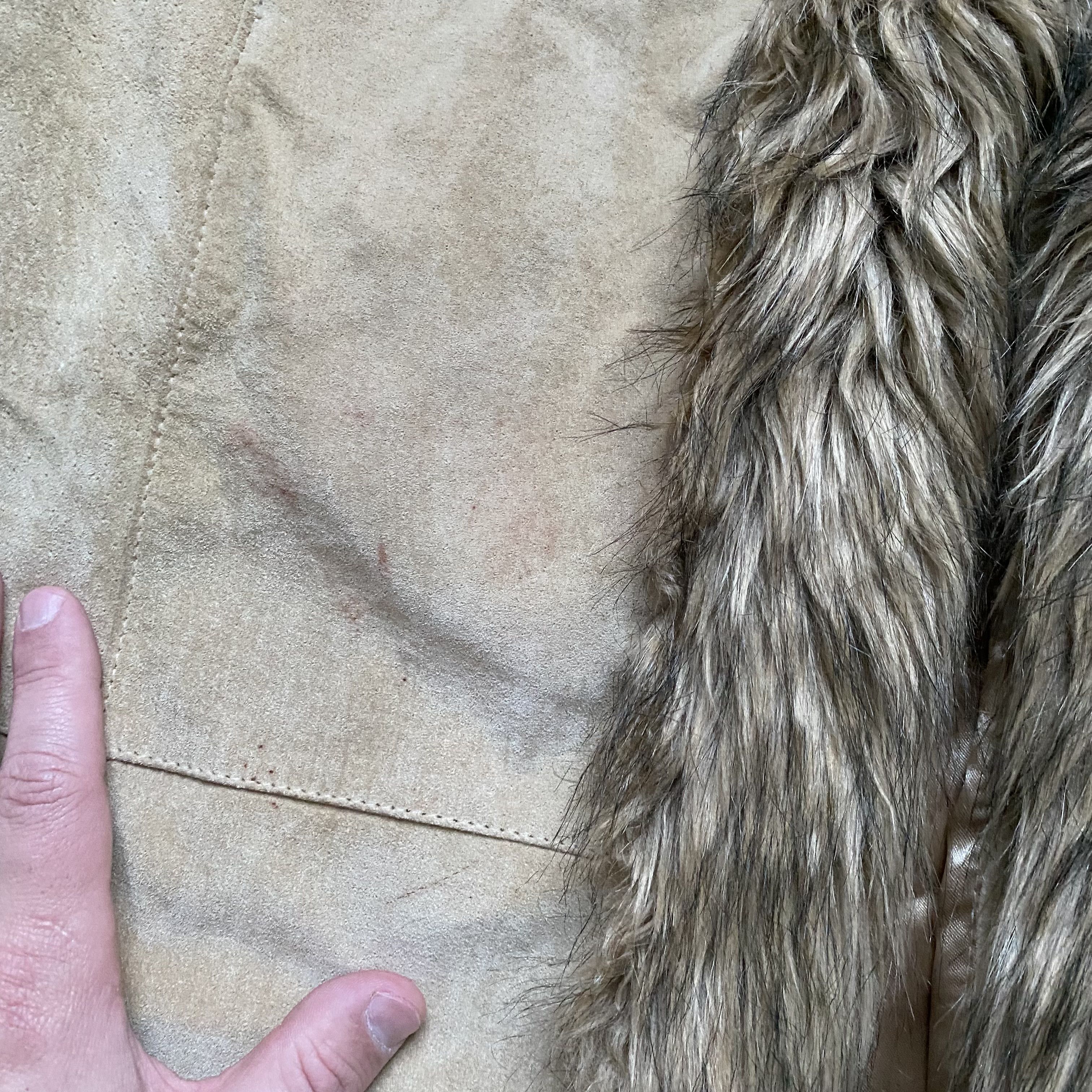 If Six Was Nine Vintage 90s Real Suede with Faux Fur Maxi Coat Y2K japanese Size L / US 10 / IT 46 - 13 Thumbnail