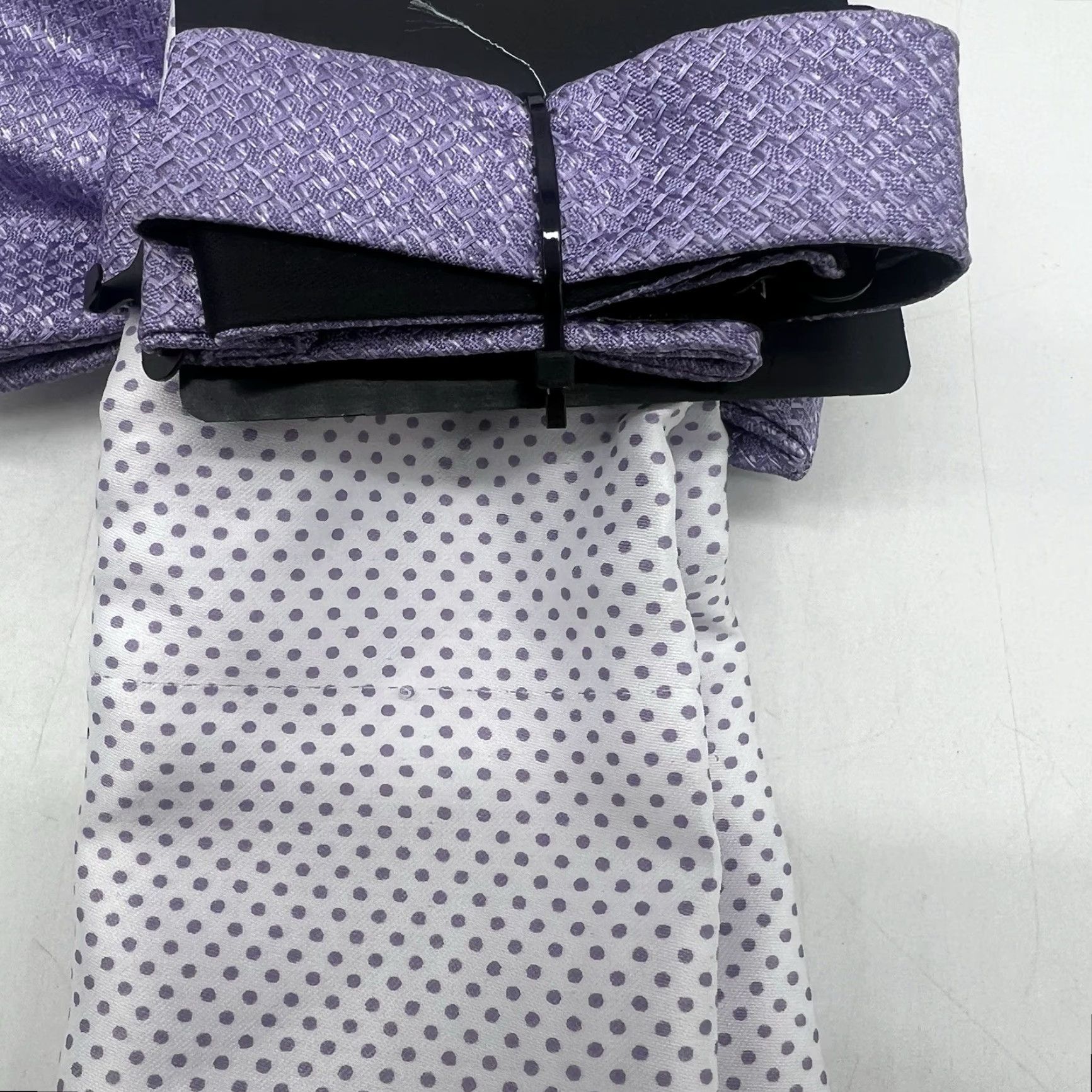 Alfani Alfani Men's Bow Tie & Solid Pocket Square Set NWT Purple Bow Tie Pocket Square 2 Piece One Size Mens Accessories Size ONE SIZE - 3 Thumbnail