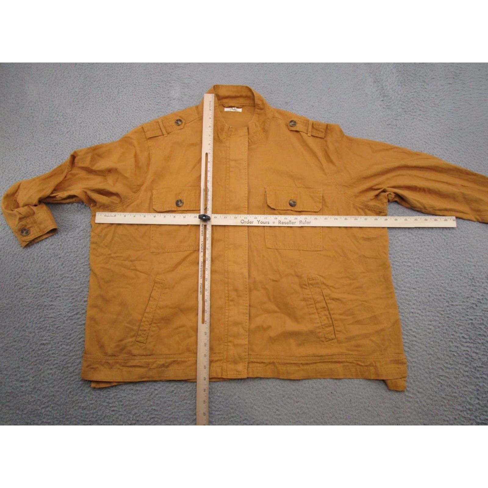 Vintage Maurices Shacket Shirt Jacket Women's Plus Size 4 Pockets Gold Cotton Vintage: No Size XXL / US 16-18 / IT 52-54 - 4 Thumbnail