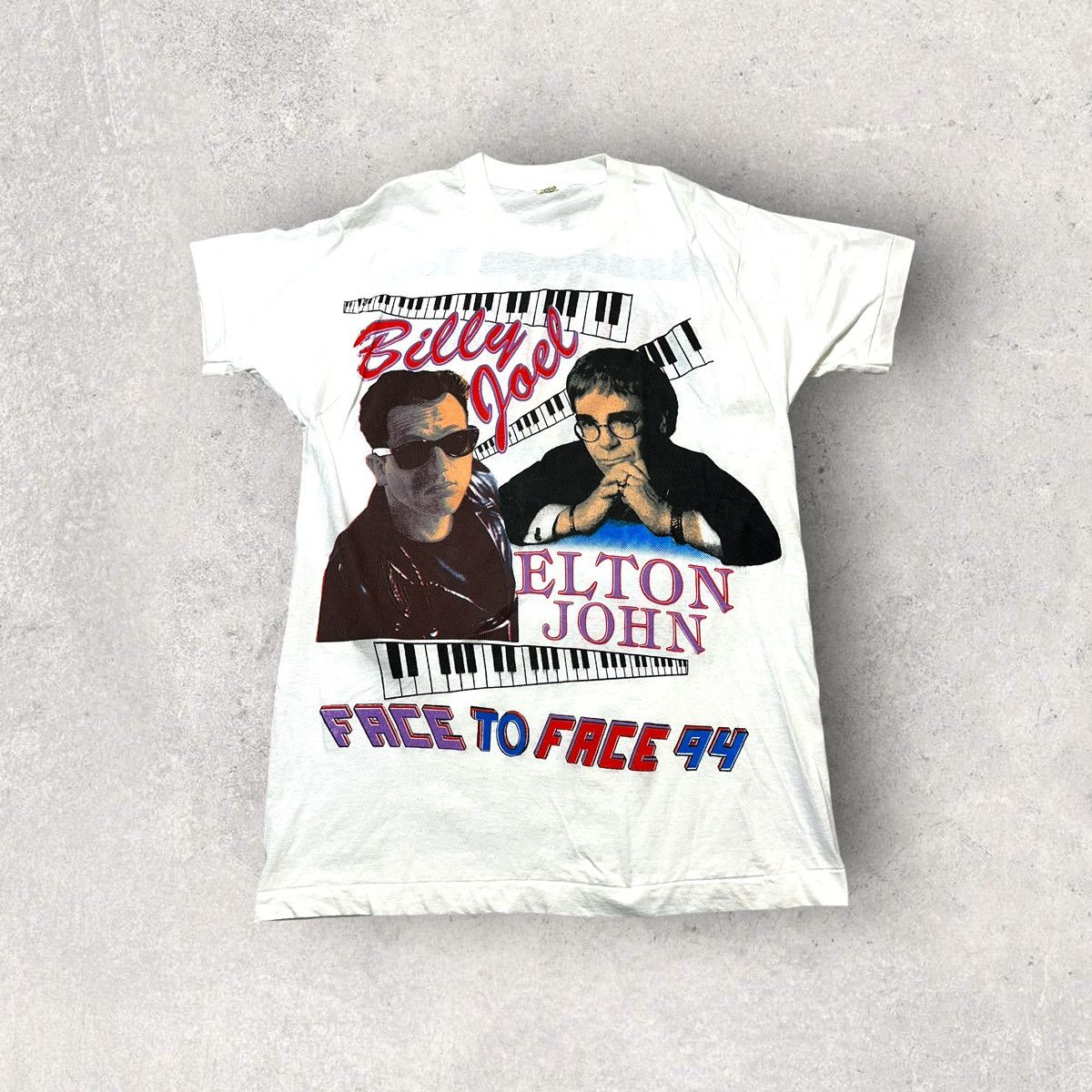 Band Tees Vintage Billy Joel & Elton John tee Size US XL / EU 56 / 4 - 1 Thumbnail