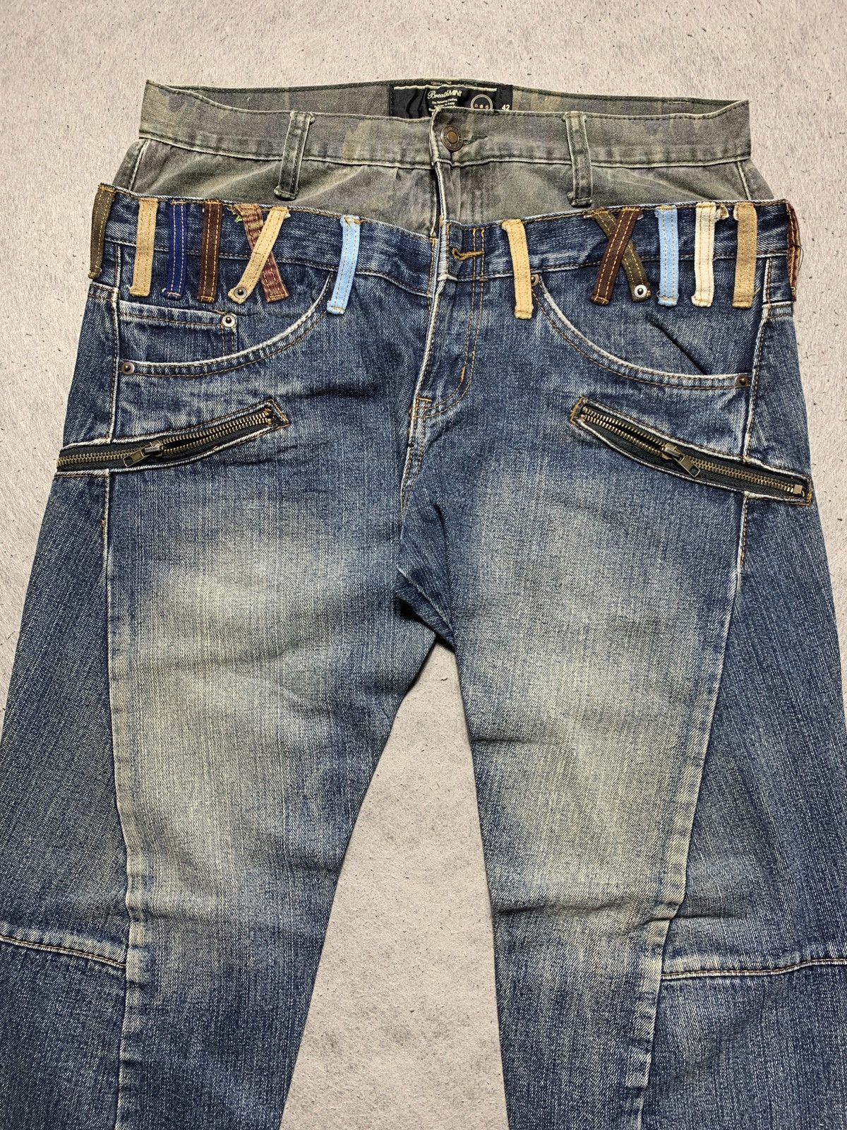 Number (N)ine Japanese Brand BreathMint Double Waist Denim Jeans Size US 32 / EU 48 - 2 Thumbnail