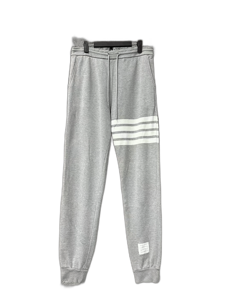 Thom Browne Thom Browne Gray Sweatpants with Stripes Size US 10 / EU 43 - 1 Thumbnail