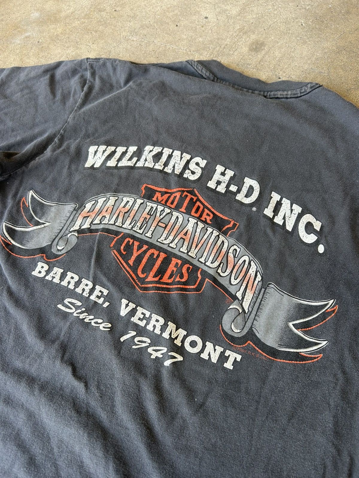 Harley Davidson Faded Black Single-Stitch Harley Tee Size US M / EU 48-50 / 2 - 6 Thumbnail