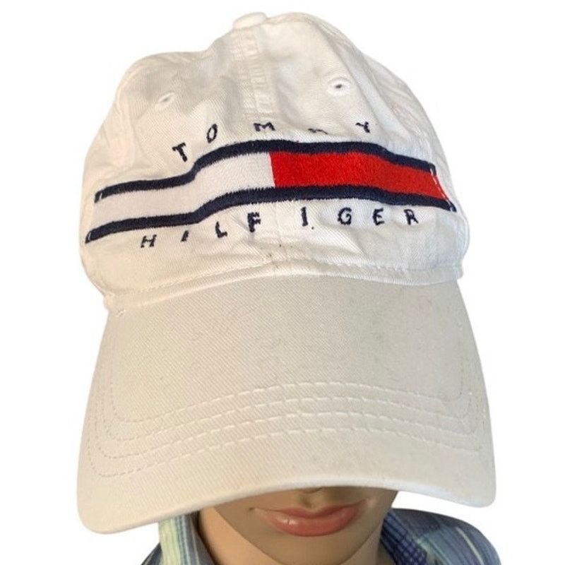 Tommy Hilfiger Tommy Hilfiger Classic Cotton Cap White Strap Back Adj Logo Size ONE SIZE - 1 Thumbnail
